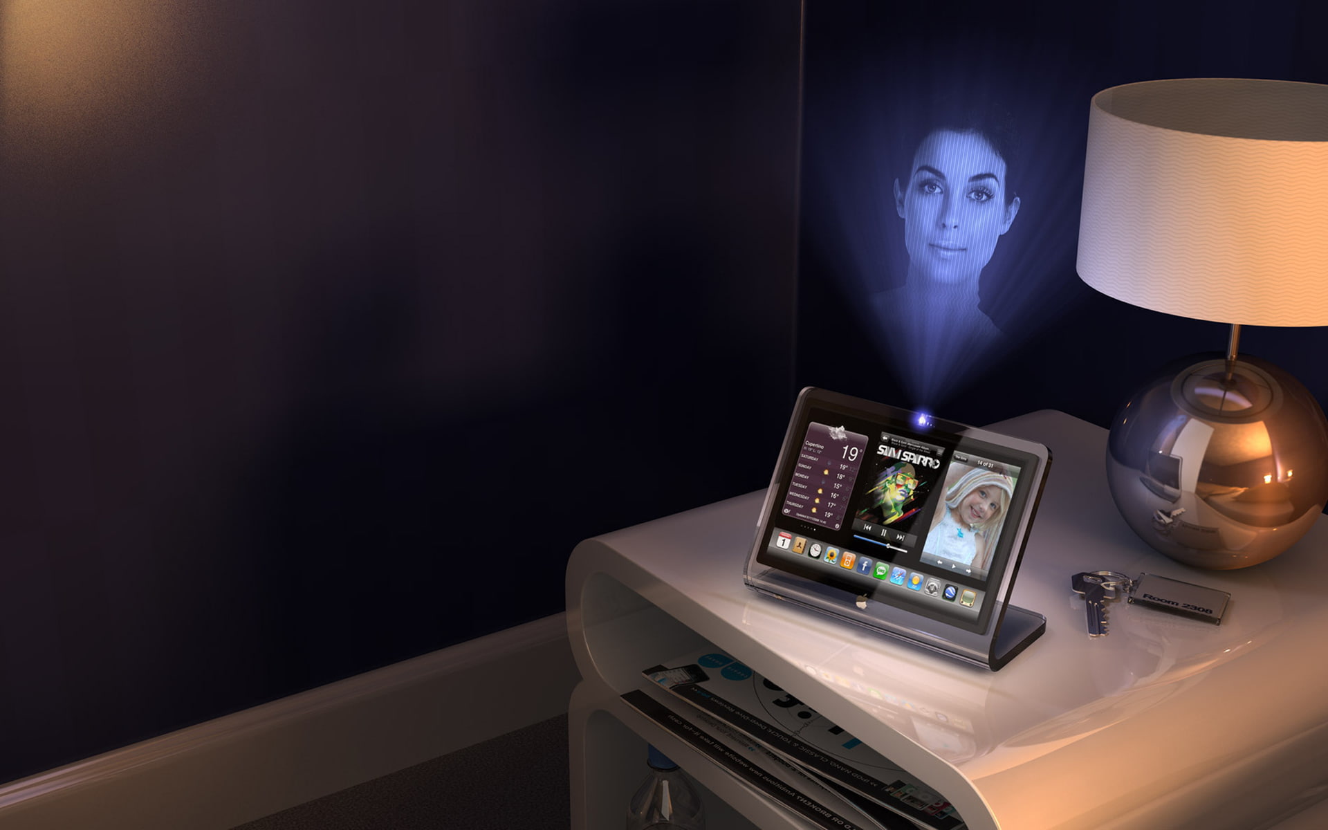 hi-tech, future, 1080P, apple, concept, tablet, HD Wallpaper