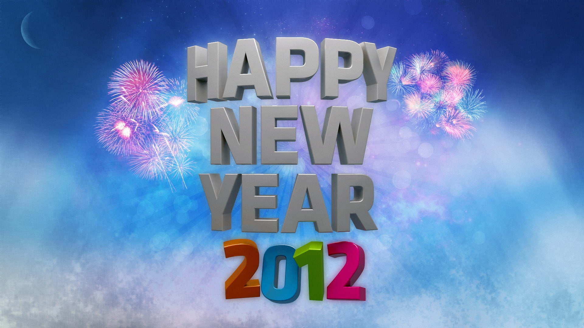 New, Happy, Year, 2012, Fireworks, 1080P, HD Wallpaper