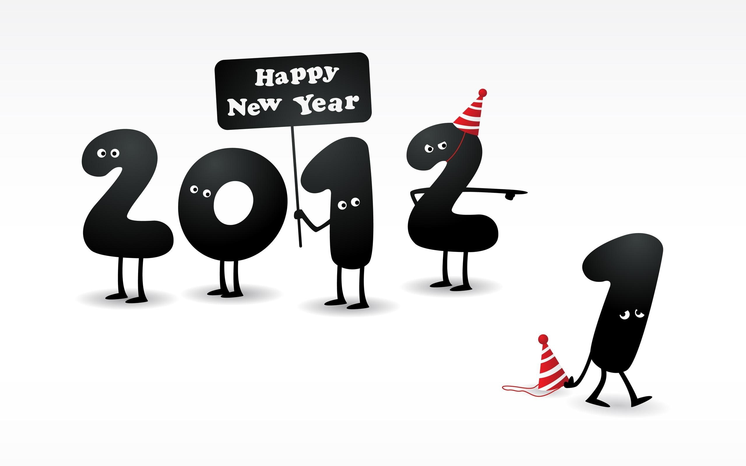 2K, Happy, New, 2011, ended, 2012, Year, HD Wallpaper