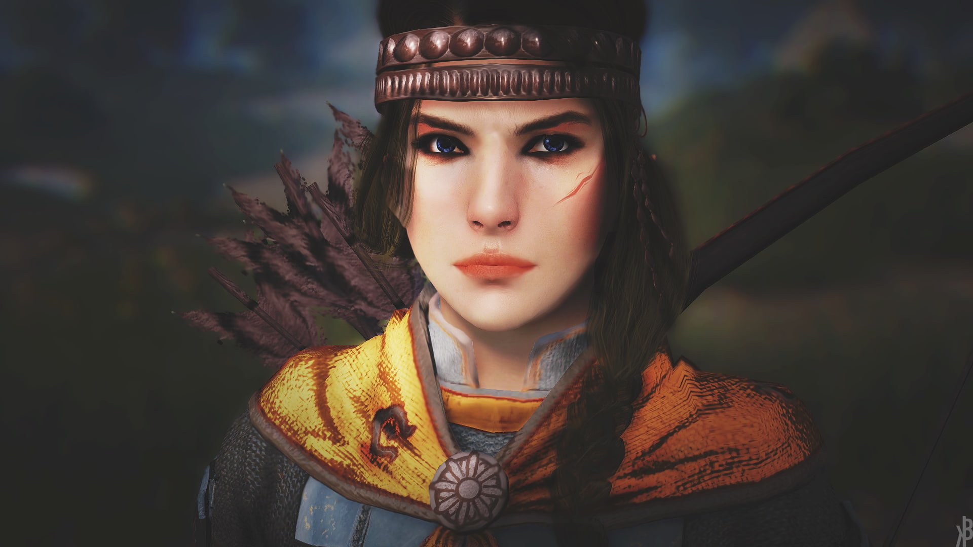 clothing, front view, beautiful woman, young adult, hairstyle, focus on foreground, video games, one person, Black Desert, teenager, serious, young women, HD Wallpaper