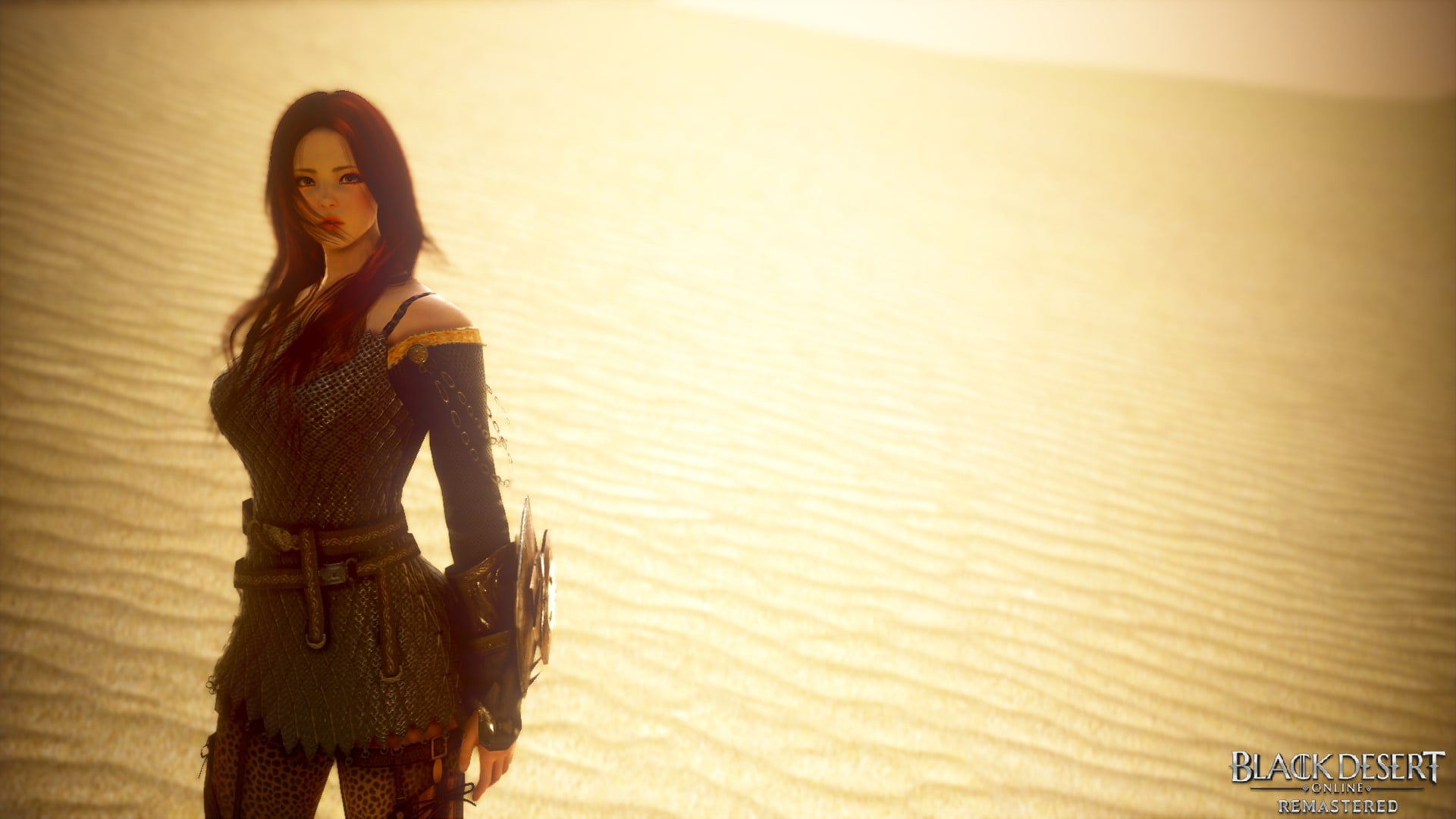desert, video game art, fantasy girl, black desert online, sunlight, video game characters, landscape, stockings, Valkyrie (PandD), fantasy art, screen shot, HD Wallpaper