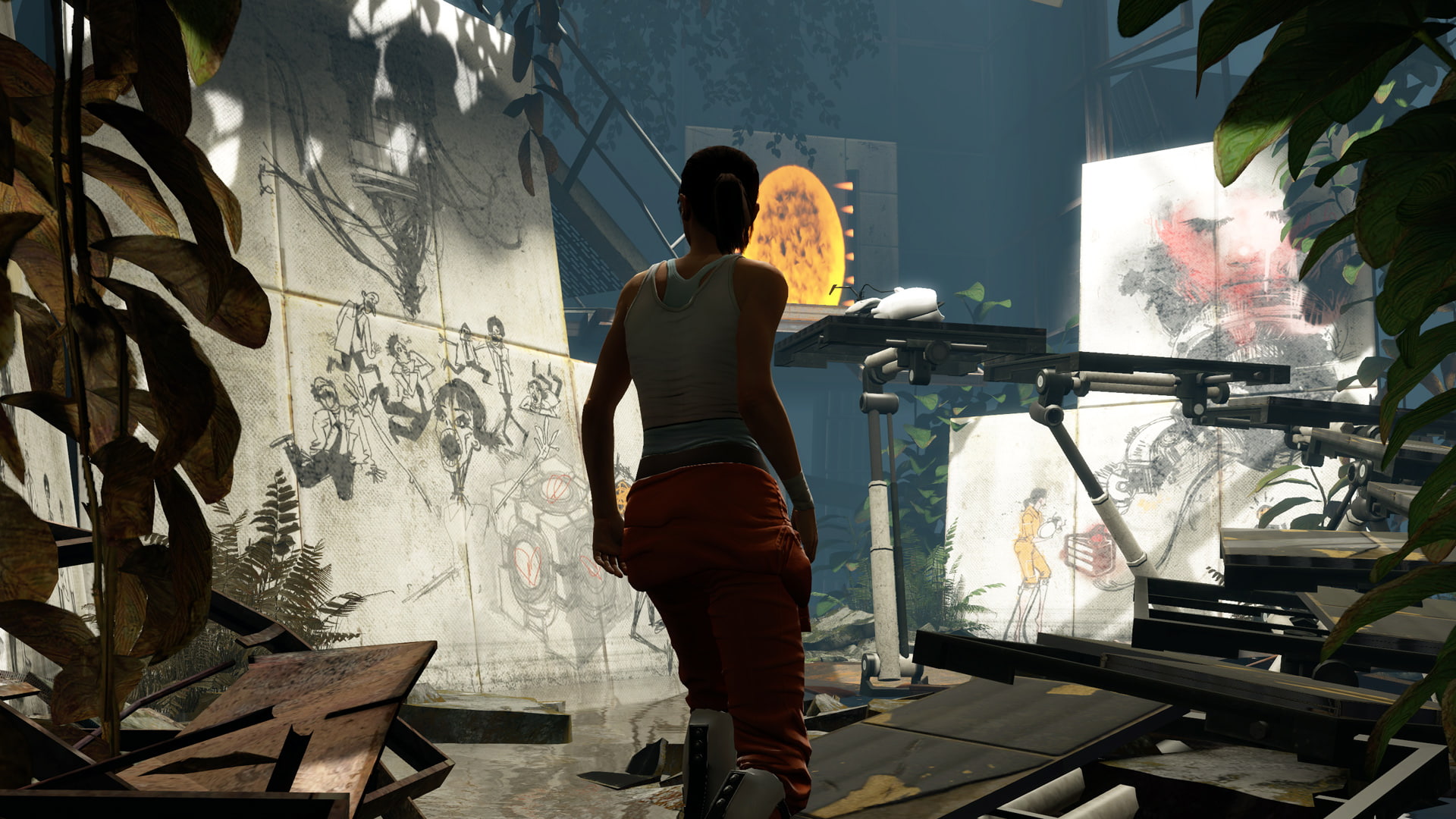 video games, 1080P, portal, hd, chell, HD Wallpaper