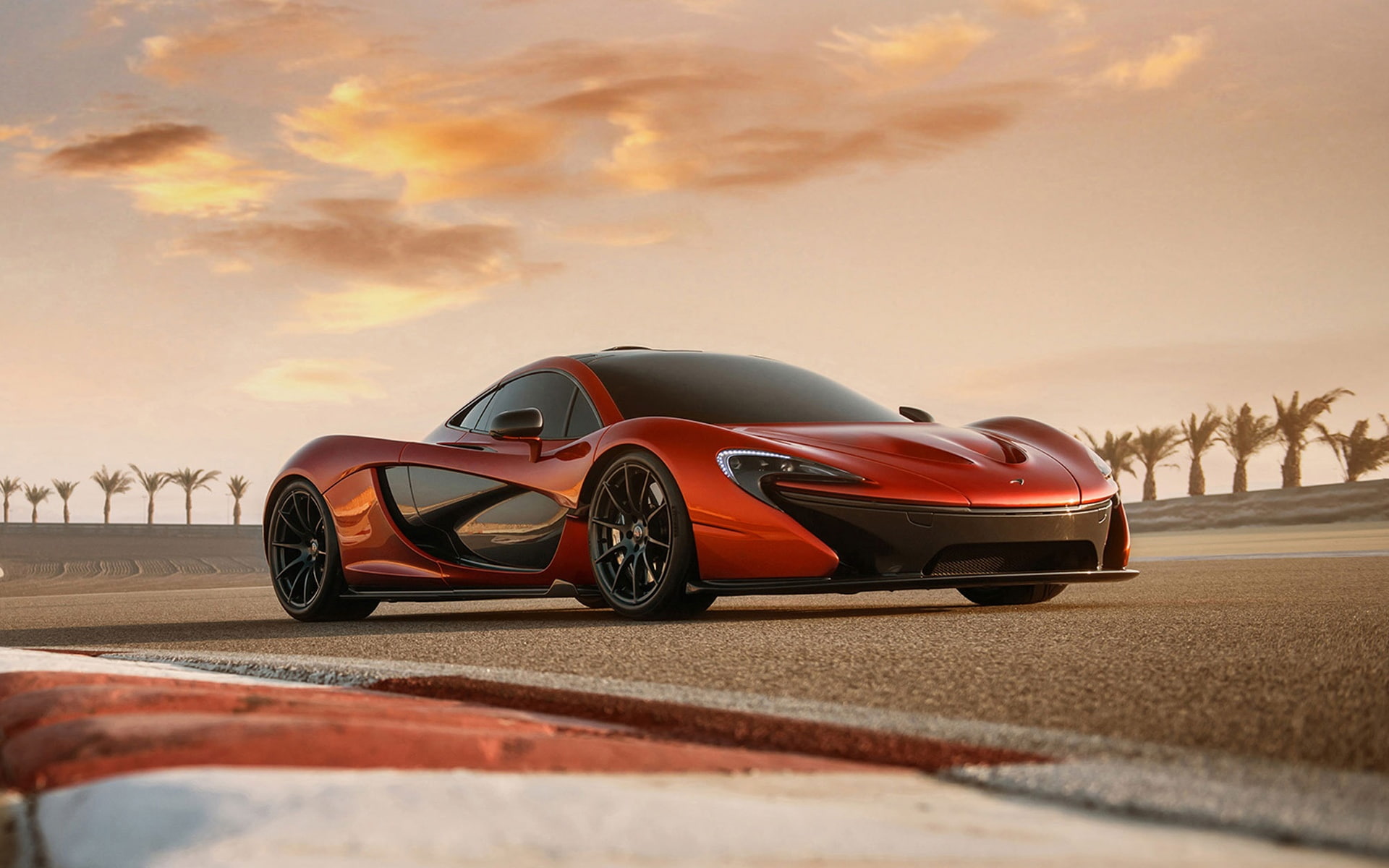 red, Supercar, 1080P, McLaren, p, Orange, HD Wallpaper