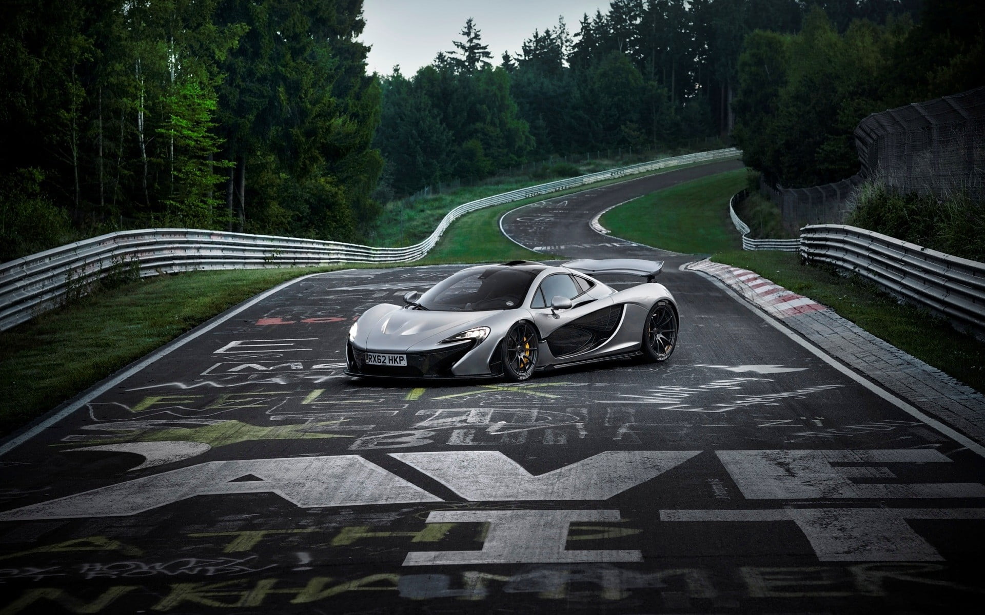 nature, marking, outdoors, luxury, 1080P, symbol, car, Nürburgring, motor vehicle, street, travel, coupe, land vehicle, day, road, grey, sport, mode of transportation, HD Wallpaper