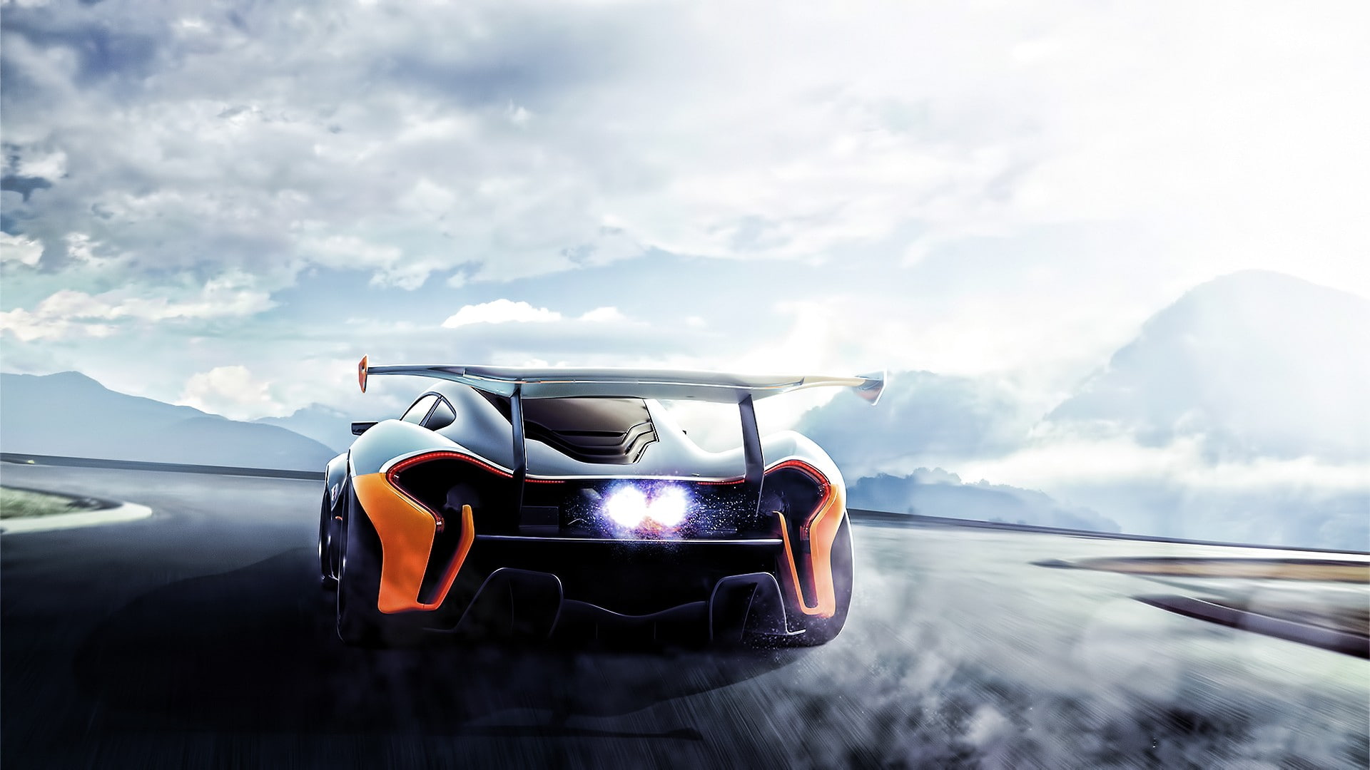 mountain range, outdoors, mode of transportation, mountain, motion, luxury, travel, car, day, sunlight, 1080P, nature, one person, motor vehicle, non-urban scene, HD Wallpaper