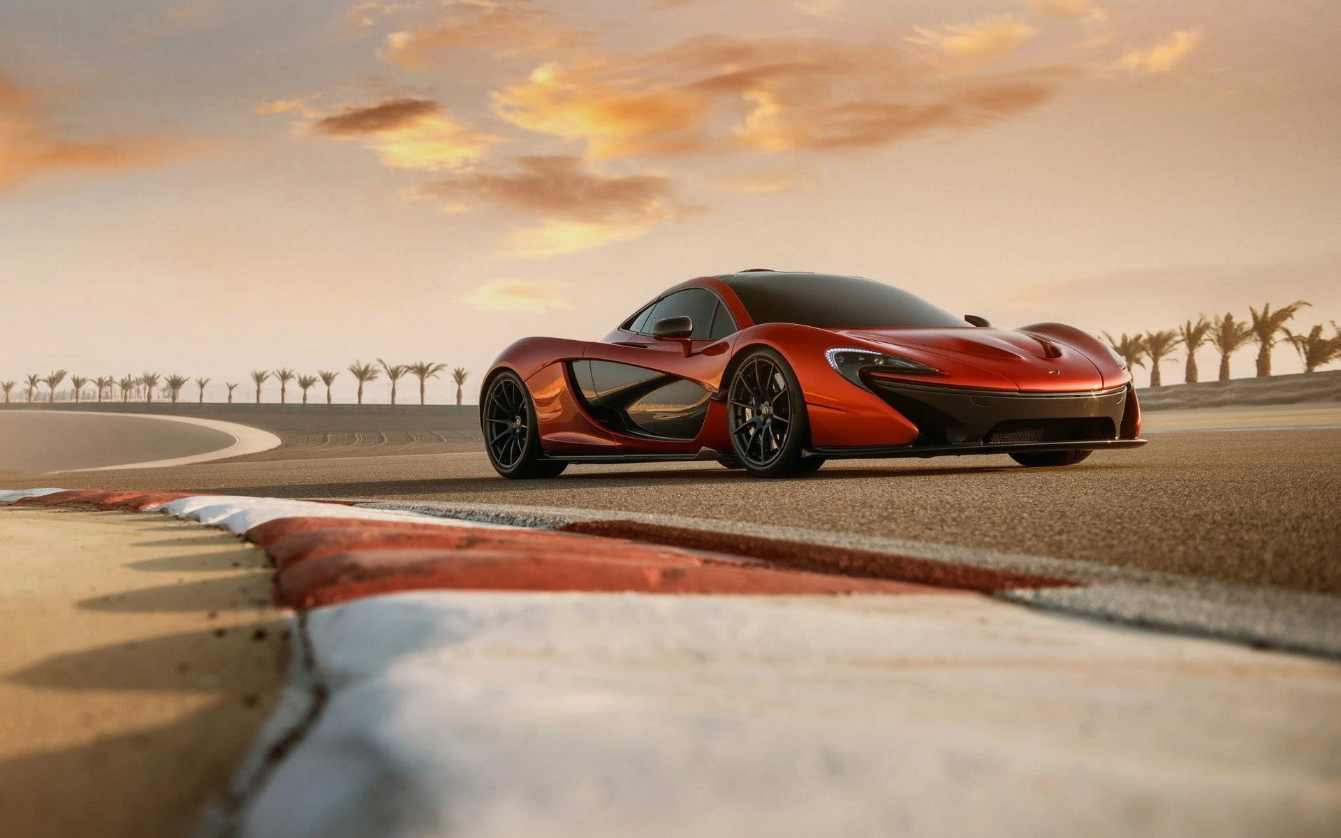 vehicle, 1080P, McLaren, car, McLaren P1, red cars, HD Wallpaper