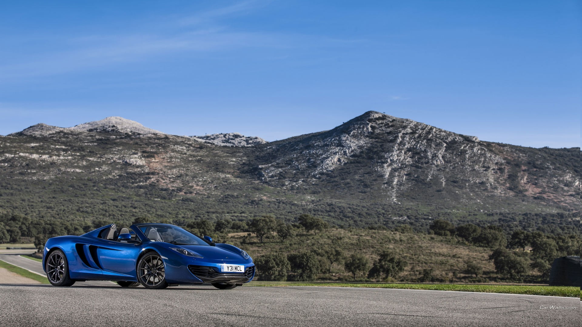 vehicle, blue cars, McLaren MC4-12C, 1080P, McLaren, car, HD Wallpaper