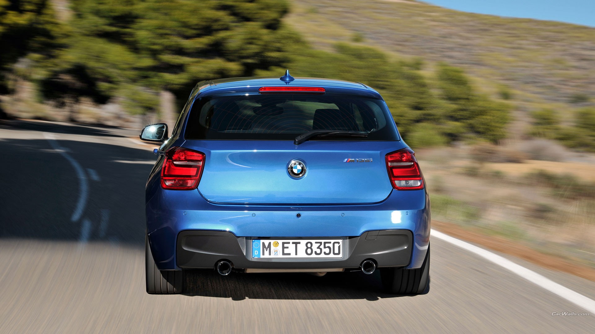 1080P, blue cars, BMW 1M, HD Wallpaper