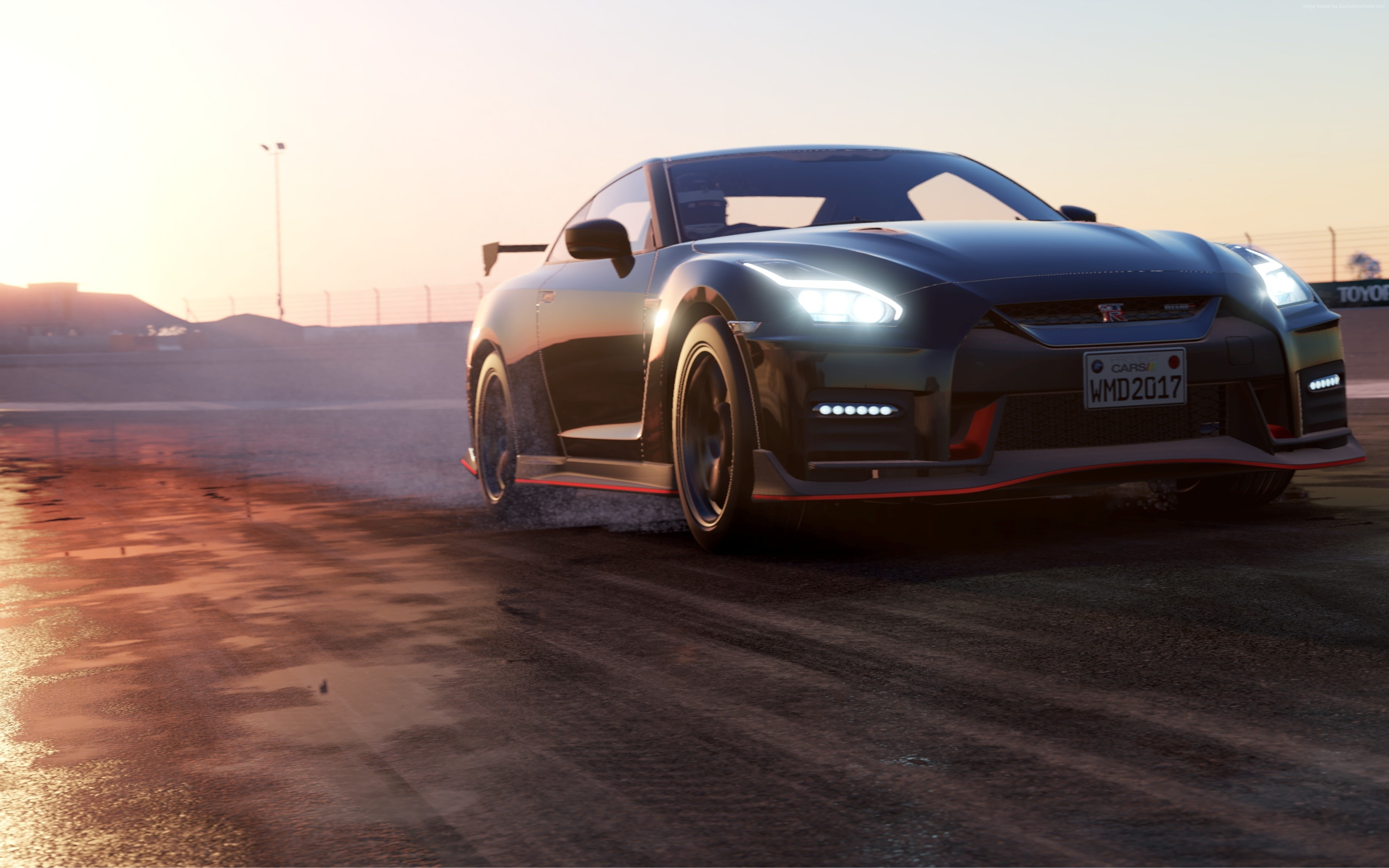 racecar, outdoors, Project CARS 2, screenshot, motor vehicle, mode of transportation, 4K, travel, luxury, no people, road, sports car, nature, transportation, HD Wallpaper