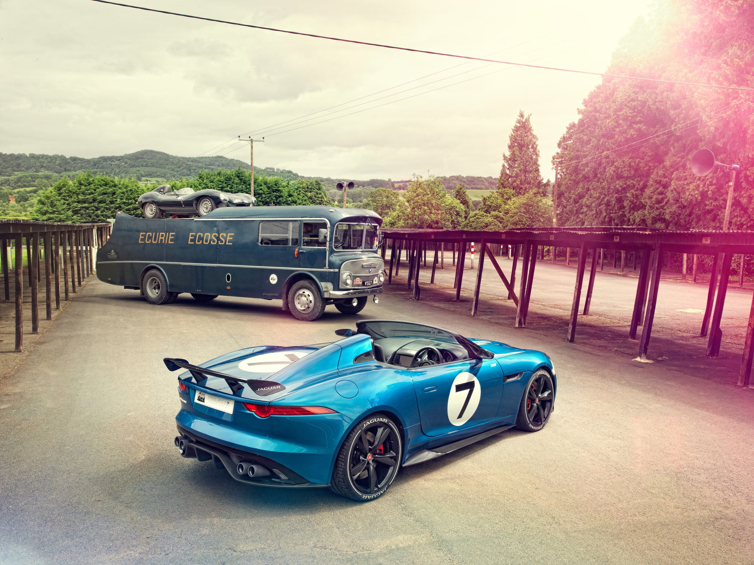 d, Blue, type, Concept, 2K, Car, Jaguar, project, HD Wallpaper