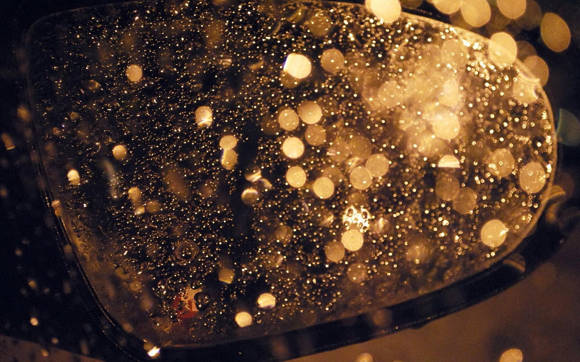bokeh, yellow, rainy, rain, side, side-view mirror, lights, view, photography, 1920x1200, mirror, 1080P, HD Wallpaper