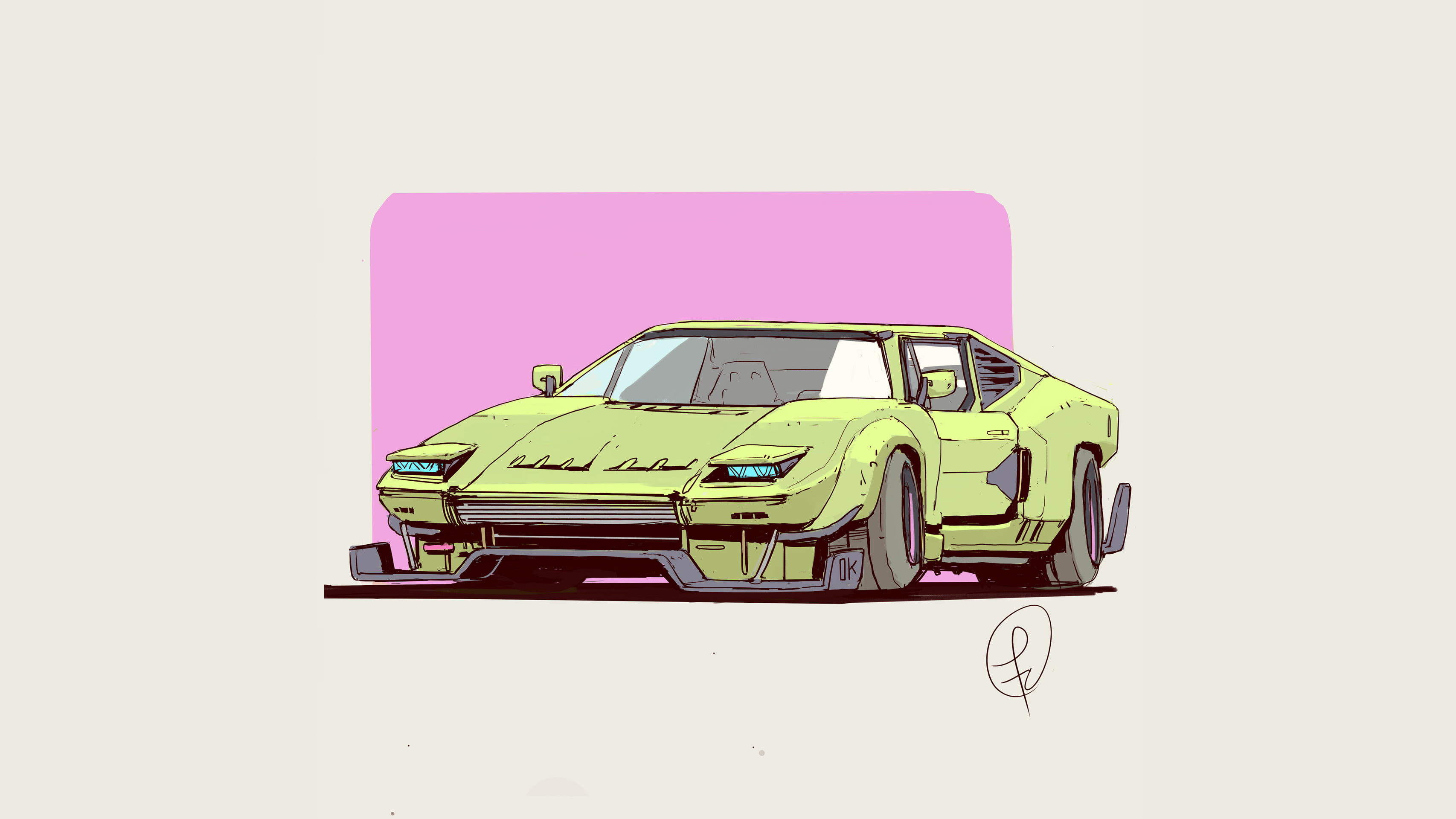 custom-made, concept art, 2K, artwork, colorful, car, HD Wallpaper