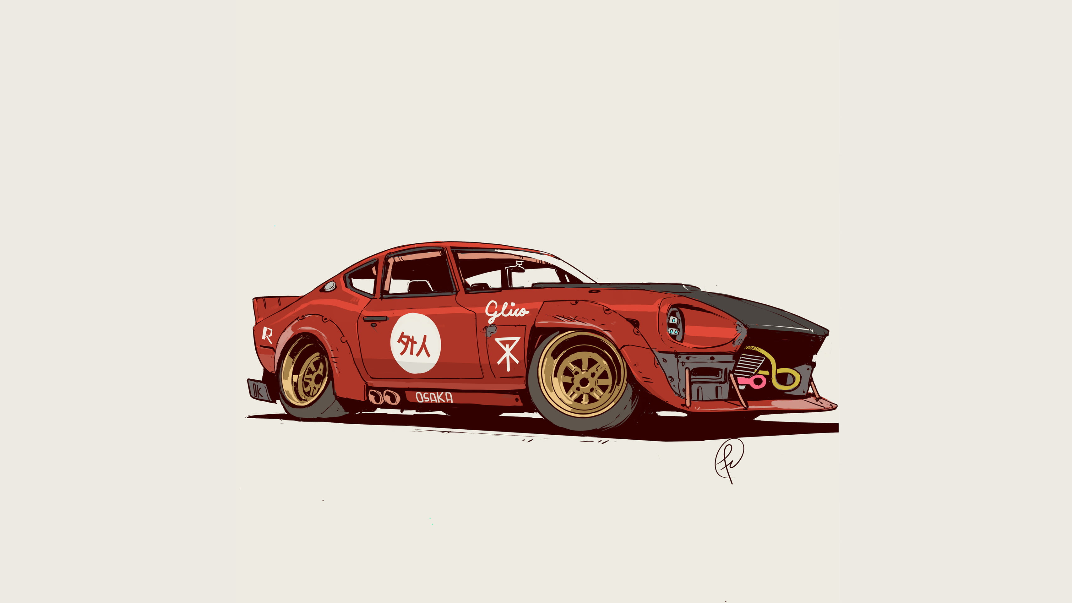 artwork, custom-made, concept art, colorful, car, 2K, HD Wallpaper