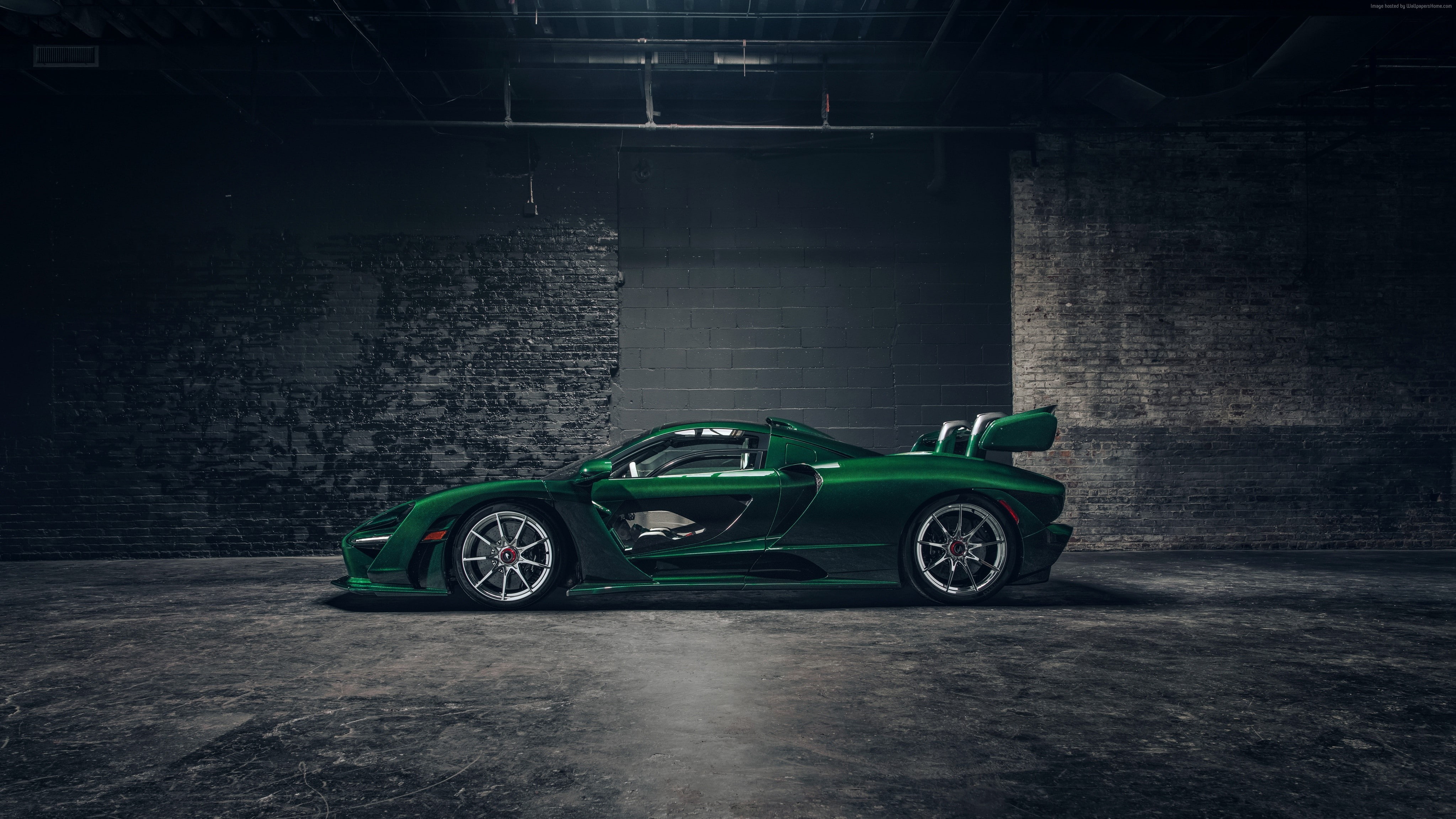 supercar, McLaren Senna GTR Green Carbon, 4K, 2018 Cars, 4K, HD Wallpaper