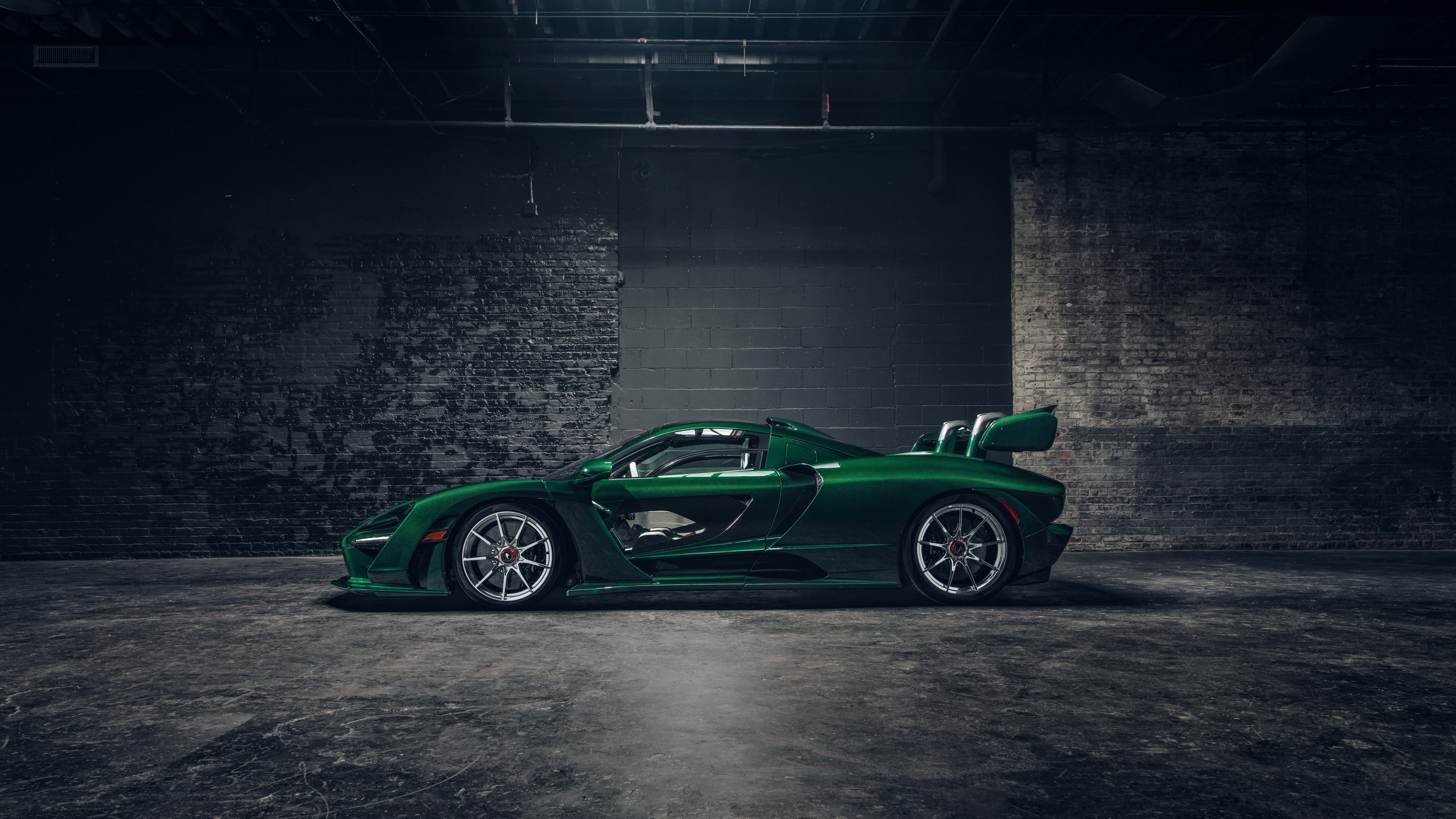 4K, supercar, McLaren Senna GTR Green Carbon, 2018 Cars, 4K, HD Wallpaper