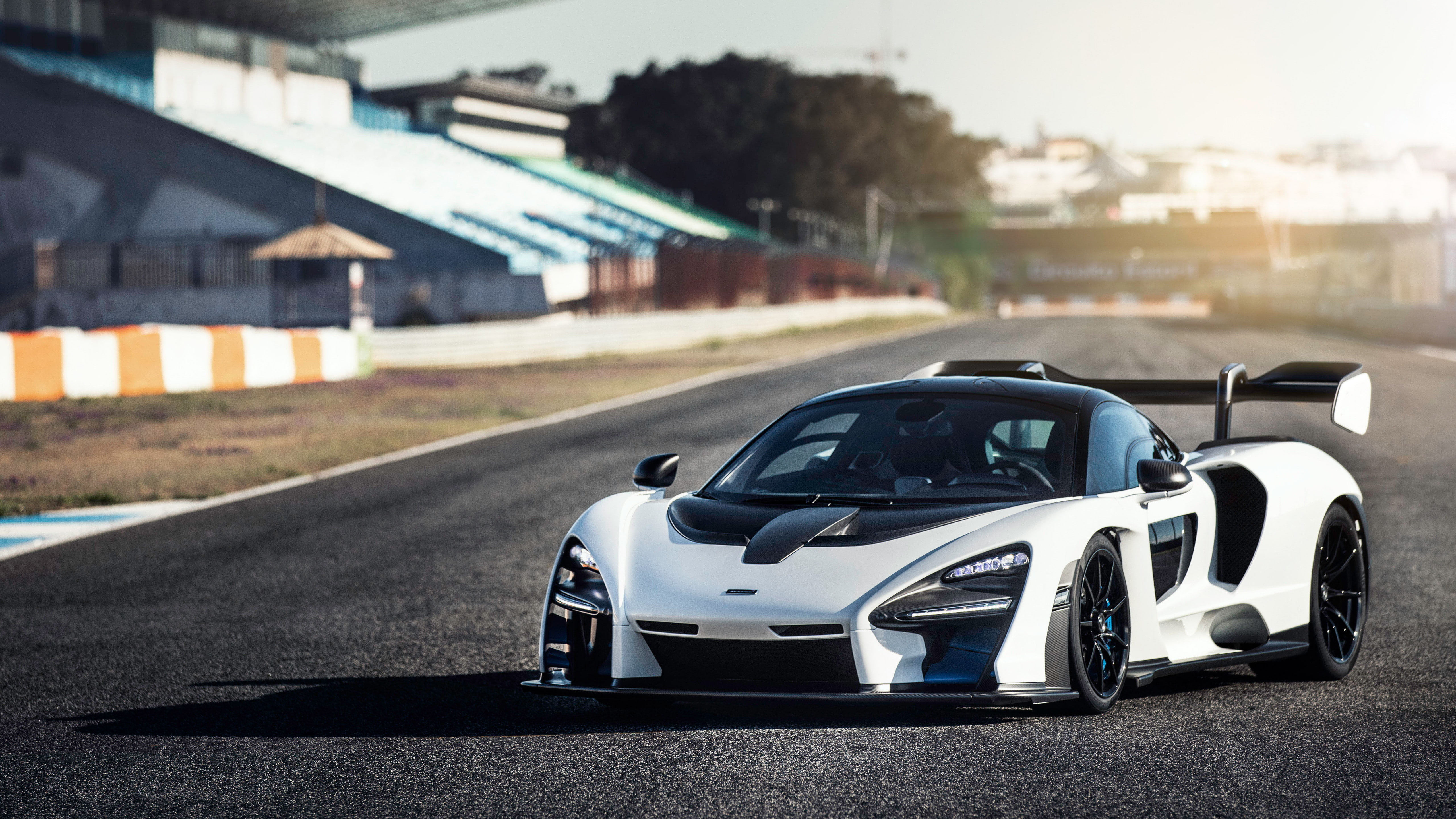 5K, white, 2018, Pure, Senna, Mclaren, HD Wallpaper