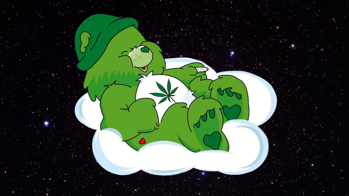 care bear, 720P, cannabis, HD Wallpaper