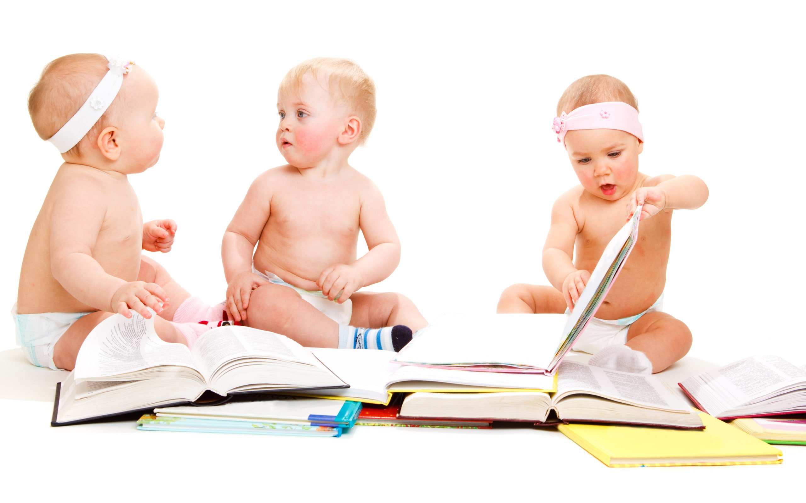 babies, careful, Baby, Reading, 2K, HD Wallpaper