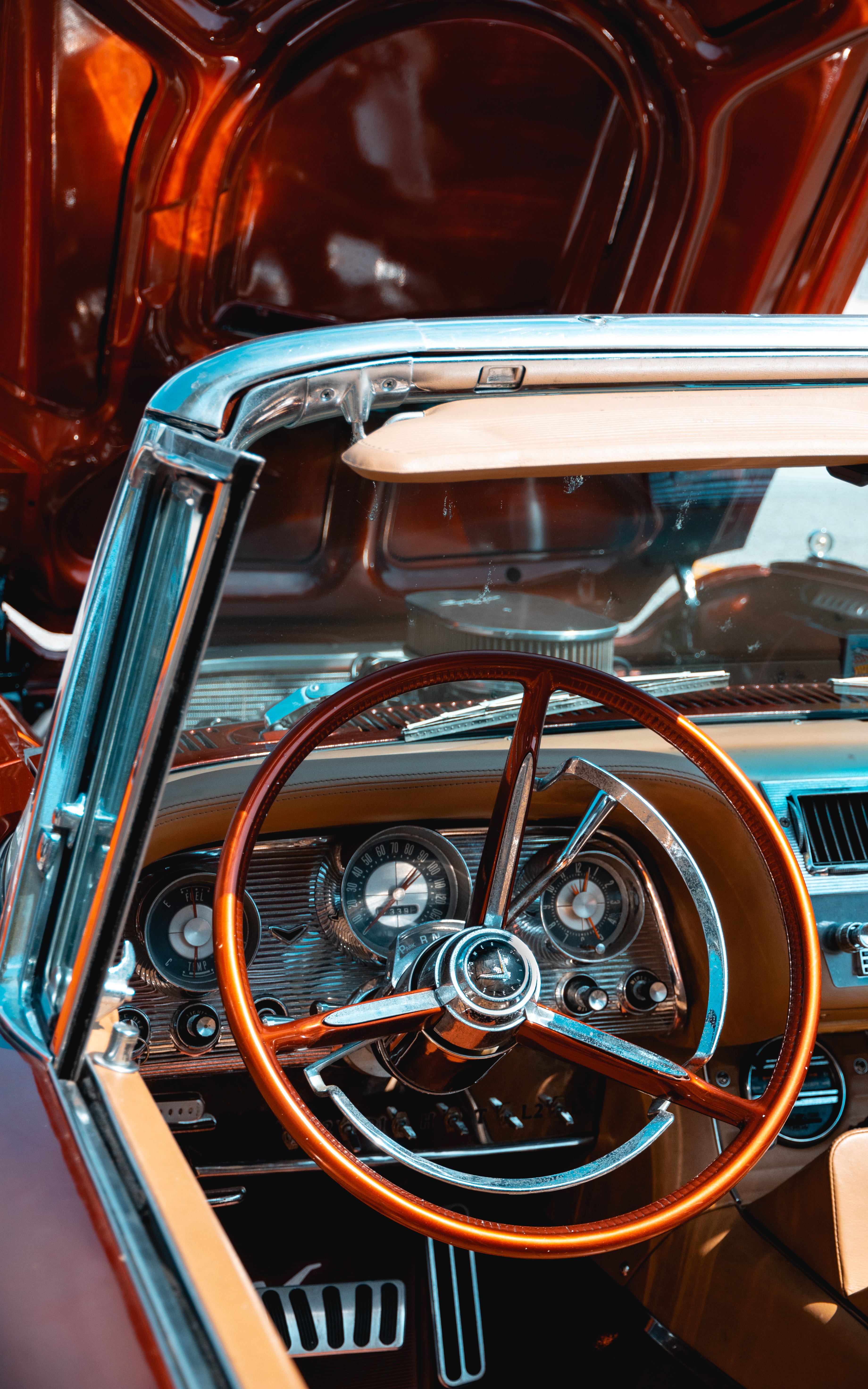 stylish, close-up, machine, pontiac gto, englewood, steering wheel, canon, retro styled, dashboard, motorcycle, transportation, steerweel, ford× 1950× oldtimer× usa× usa car× us car× steerweel× stylish× canon× canon eos× canon 700d× canon 80d× american, Phone HD Wallpaper