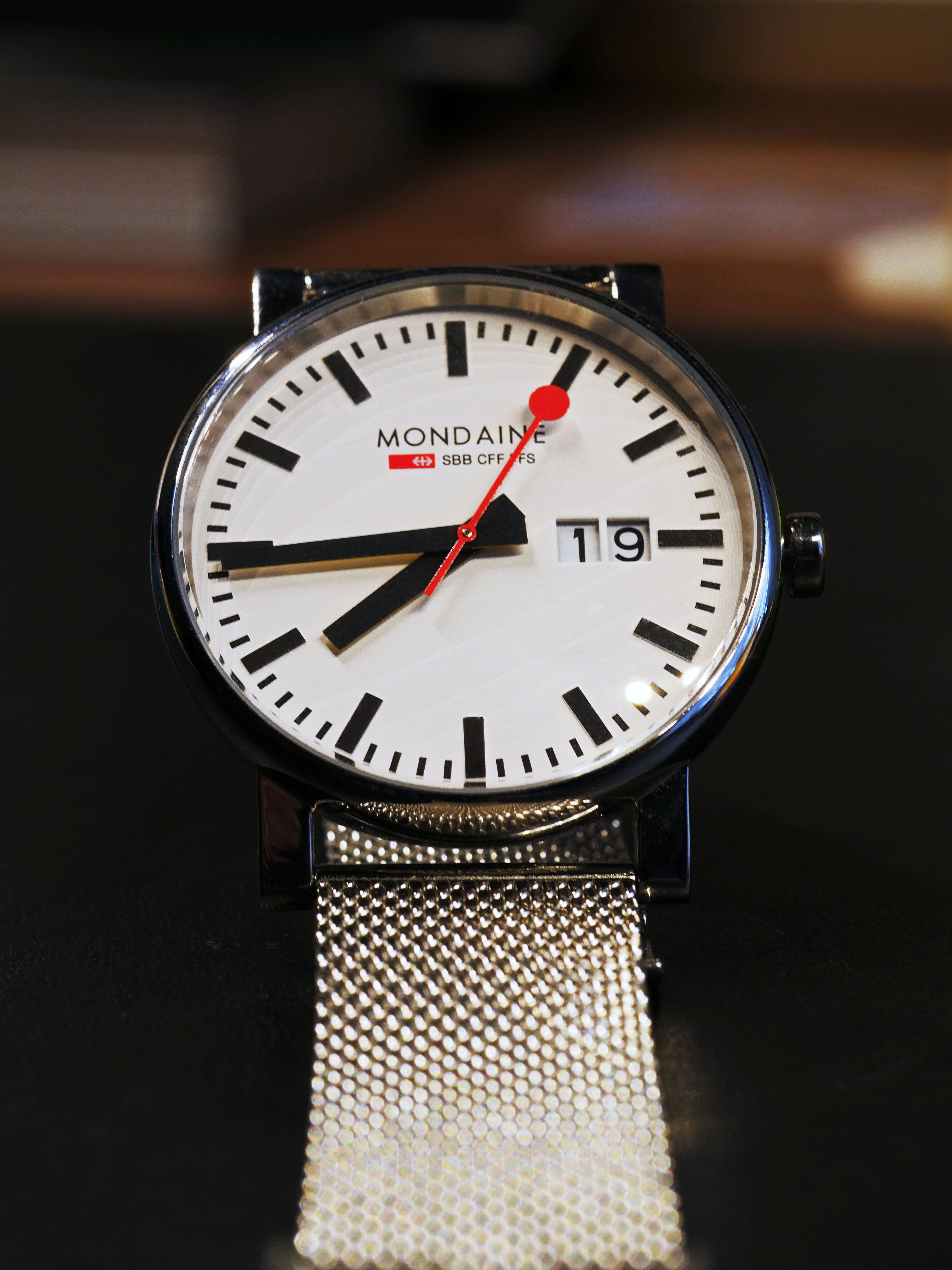 night, switzerland, swiss federal railways, minute hand, wrist watch, clock, 5K, no people, instrument of time, cff, deadline, number, wristwatch, quartz movement, Phone HD Wallpaper