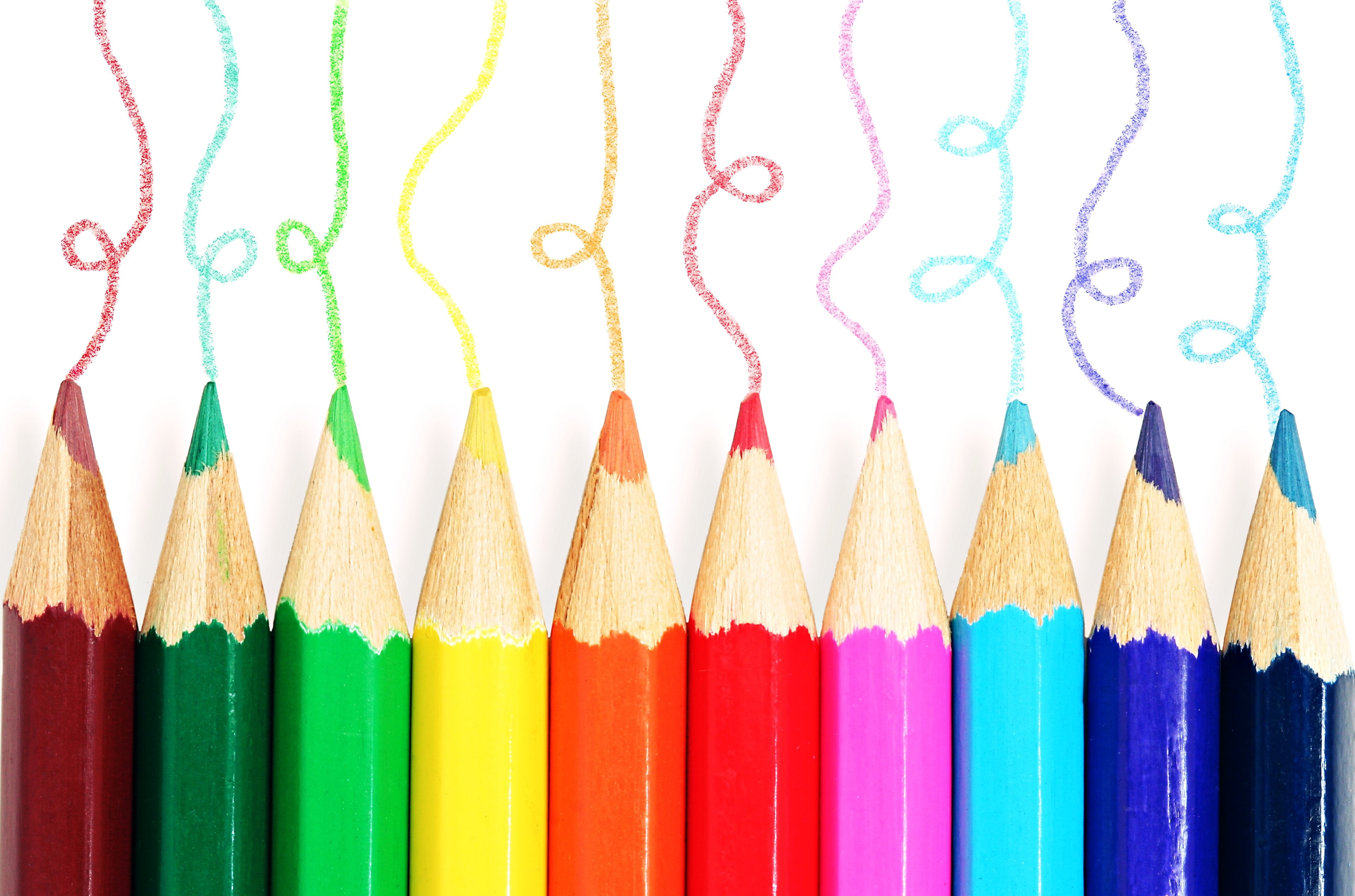 4K, children, 3840x2540 px, drawing, Pupil, coloring, kids, Pens, ten, colors, HD Wallpaper