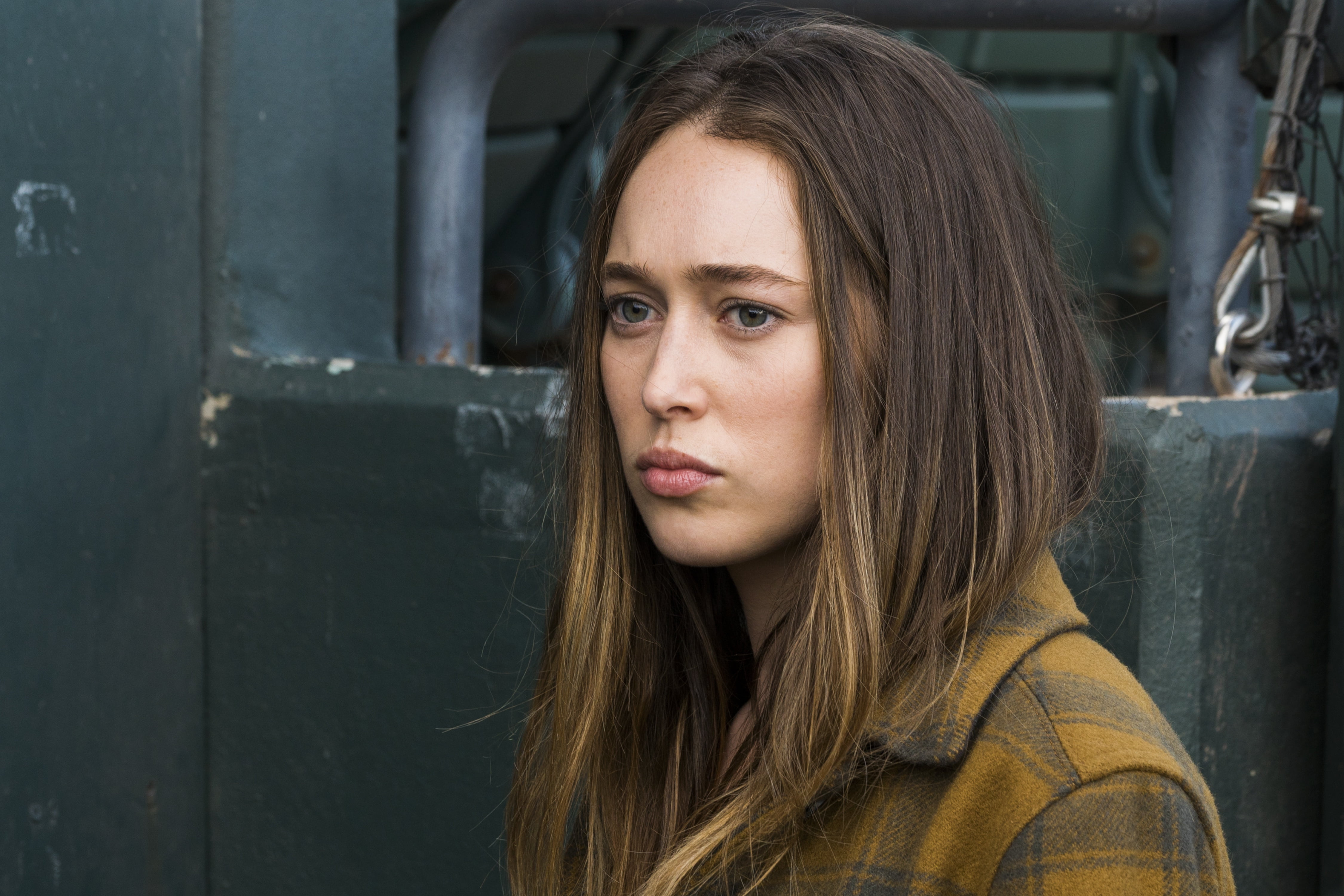 Girl, Alycia Debnam-Carey, Clothing, The series, Eyes, Hair, Serious, 4K, Looks, Lips, Face, Actress, Look, Fear The Walking Dead, Pupils, HD Wallpaper