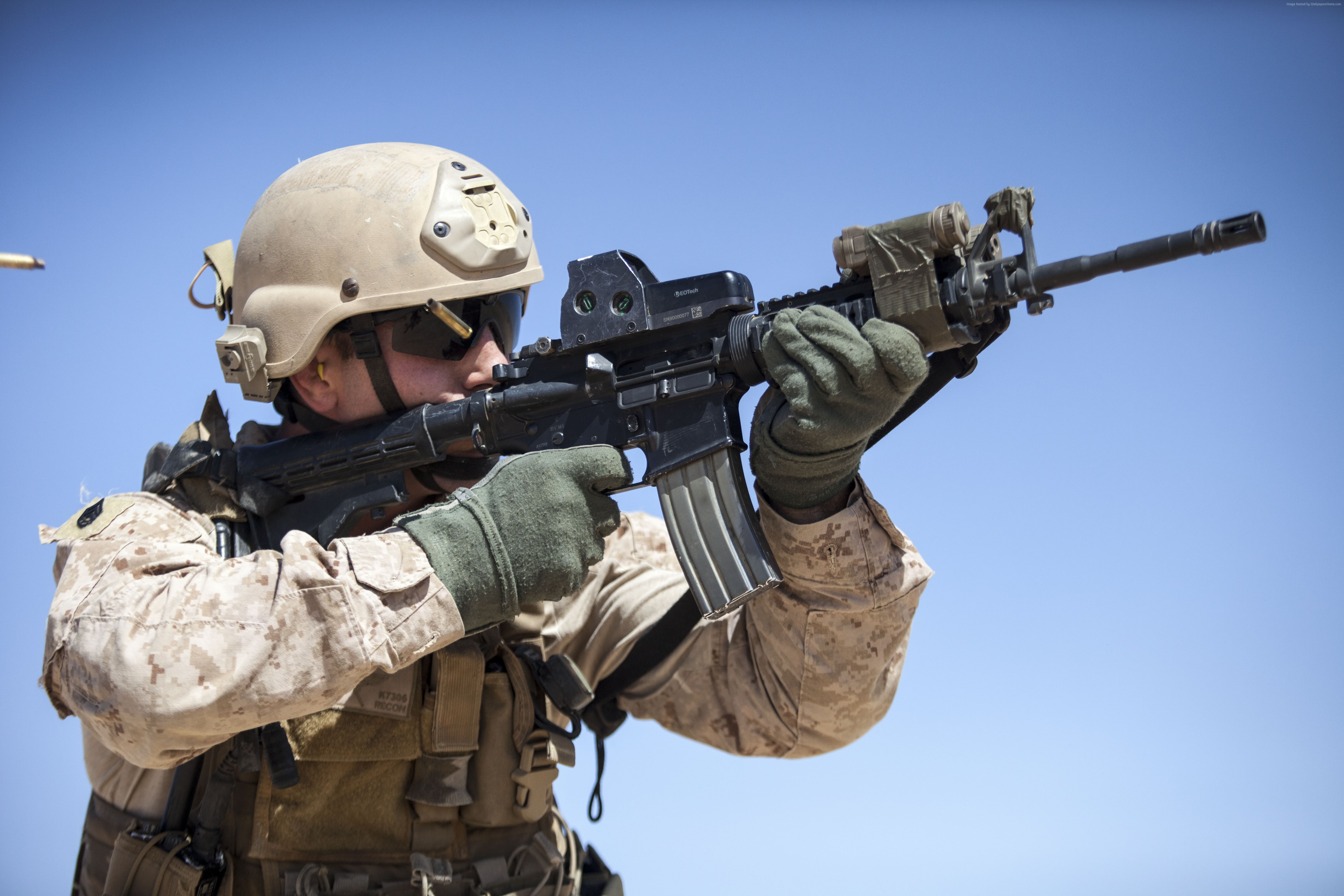 holding, government, one person, clothing, special forces, security, red sight, conflict, M-16, Marine Corps, army, rifle, AR-15, uniform, military, gun, HD Wallpaper