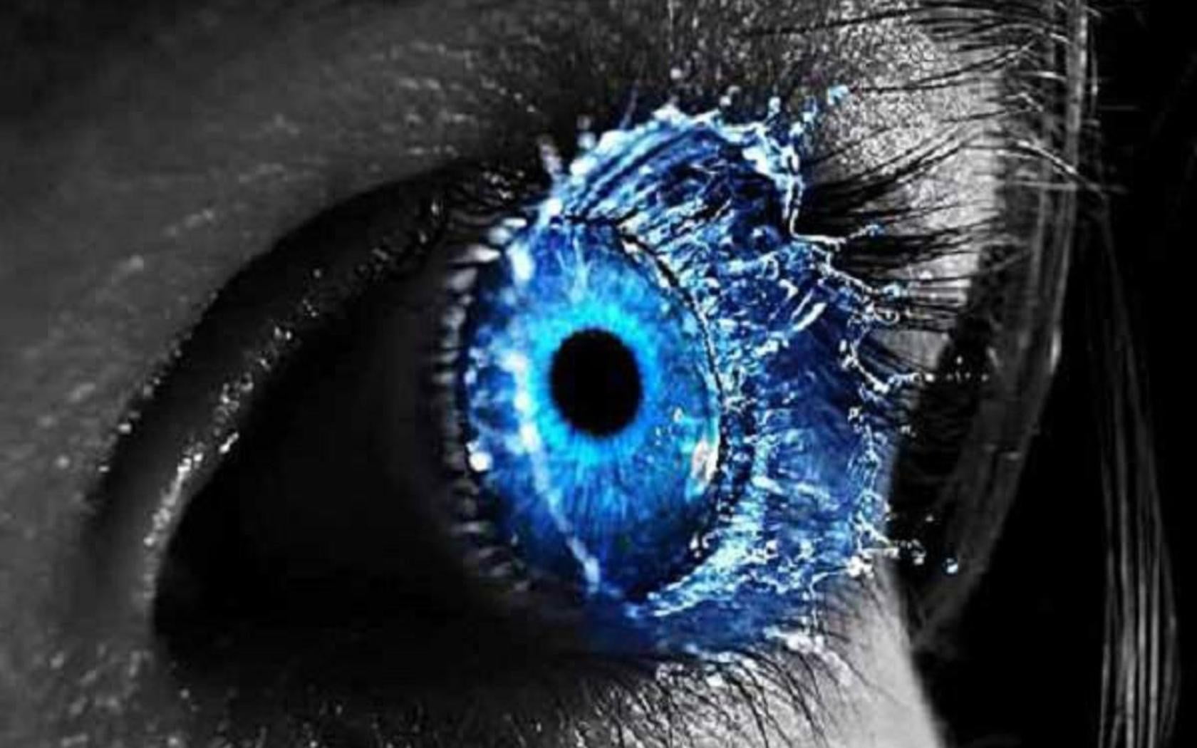 human eye, beautiful woman, eyeball, adult, mystery, digital art, water, close-up, spooky, eye, extreme close-up, beauty, eyelash, eyesight, women, iris - eye, HD Wallpaper