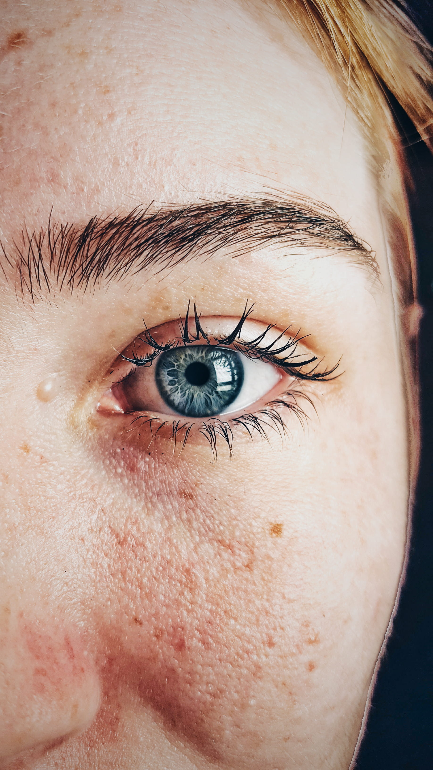 sensory perception, iris - eye, person, looking at camera, human skin, Dhyamis Kleber, eyesight, man, blue eyes, face, body part, teenager, eye, portrait, Phone HD Wallpaper