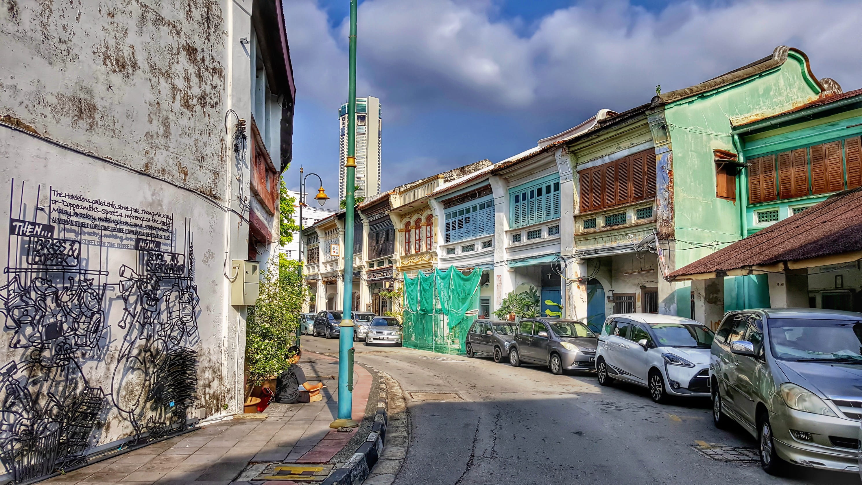 landscape, blue, daytime, asia, malaysia, built structure, tou, komtar, buildings, evening, old, bridge, aerial, street, sky, tropical, parked, urban, george, HD Wallpaper