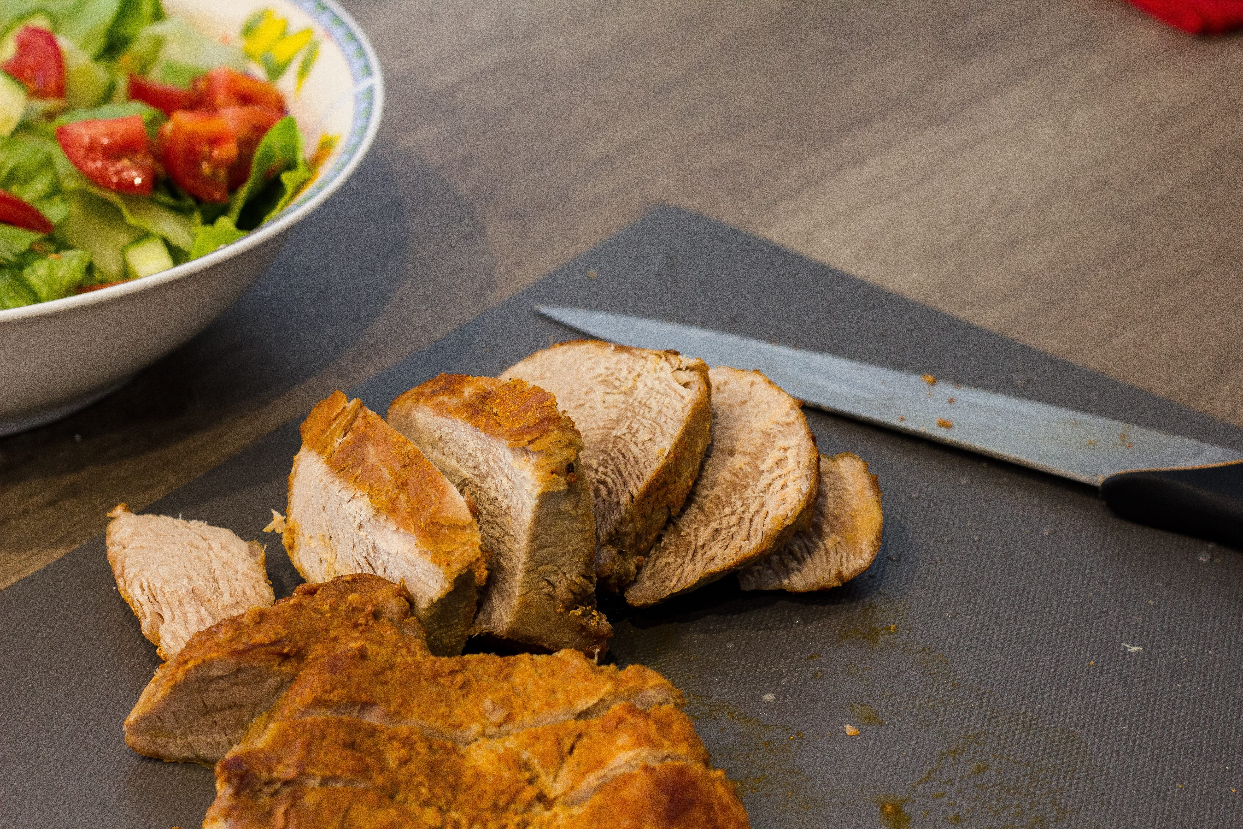 food amp drink, high angle view, flavors, food, close-up, chopped, bread, meat, kitchen knife, meal, food and drink, dinner, bowl, side dish, breakfast, HD Wallpaper