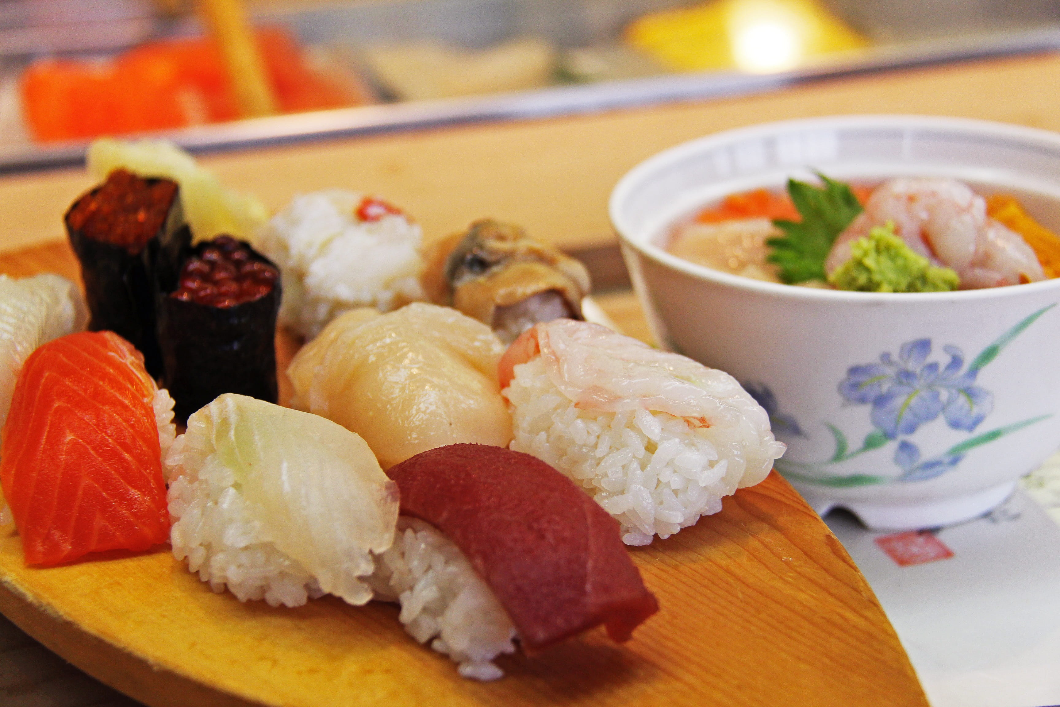 hokkaido, freshness, close-up, ready-to-eat, rice - food staple, raw, food and drink, rice, otaru, wasabi, brown, restaurant, japan, dish, Sashimi, meal, HD Wallpaper