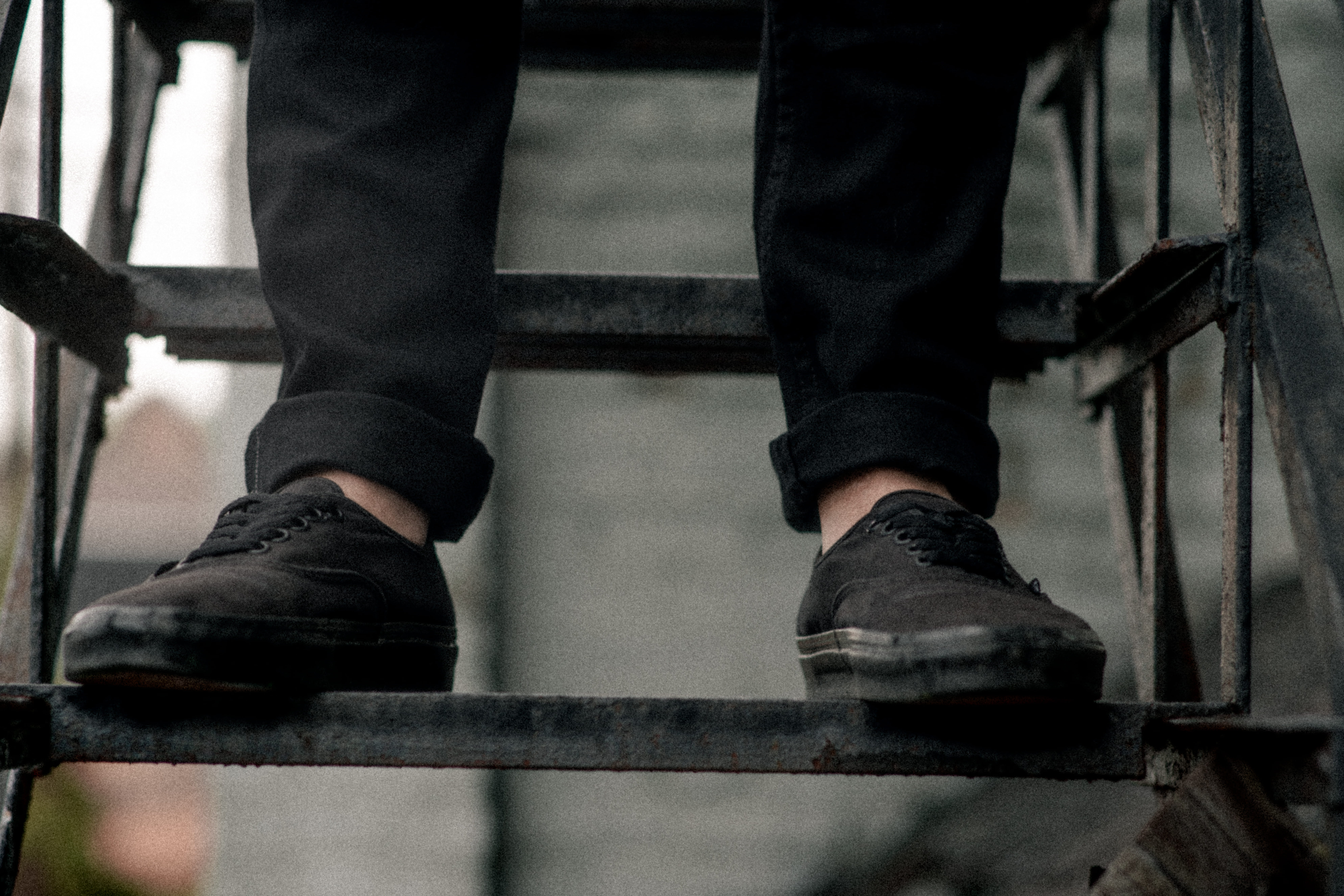 human foot, pair, urban, clothing, authentic, architecture, stair, railing, human leg, body part, wrought, one person, pants, day, lifestyles, human body part, HD Wallpaper