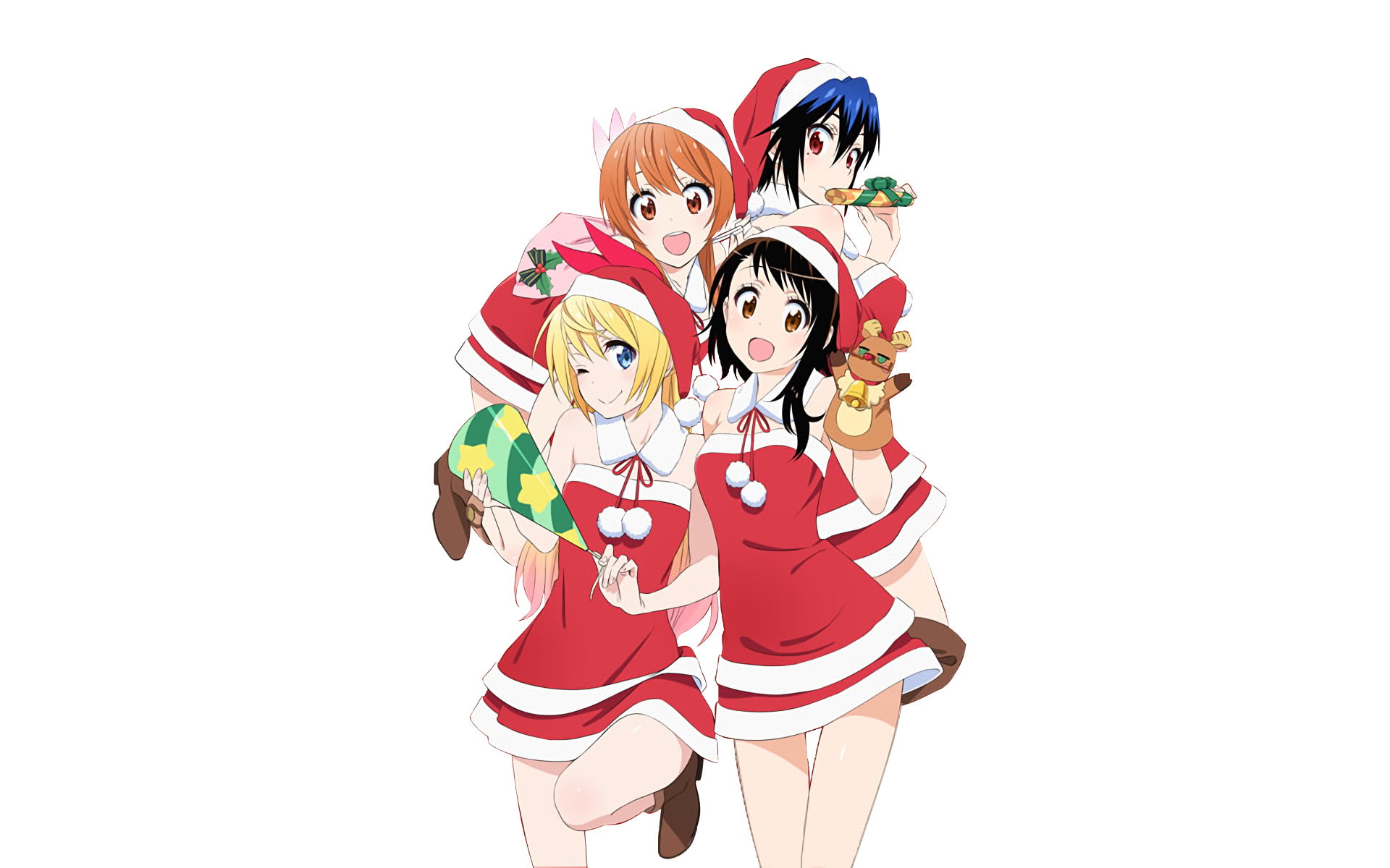 Anime, Seishirou Tsugumi, Chitoge Kirisaki, Nisekoi, 1080P, Marika Tachibana, Kosaki Onodera, HD Wallpaper