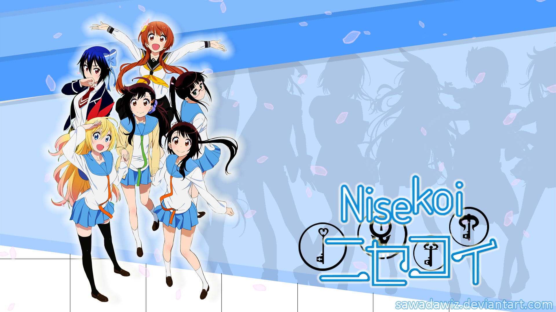 Haru Onodera, 1080P, Anime, Ruri Miyamoto, Marika Tachibana, Seishirou Tsugumi, Nisekoi, Kosaki Onodera, Chitoge Kirisaki, HD Wallpaper