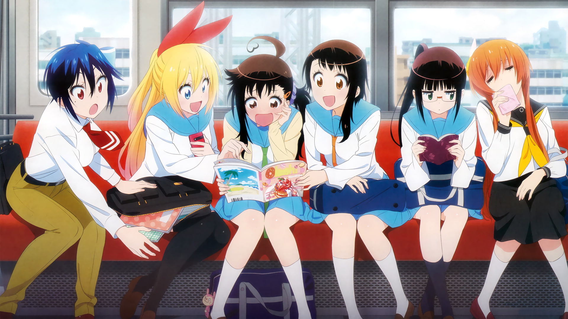 Haru Onodera, 1080P, Ruri Miyamoto, Seishirou Tsugumi, Anime, Nisekoi, Kosaki Onodera, Chitoge Kirisaki, Marika Tachibana, HD Wallpaper