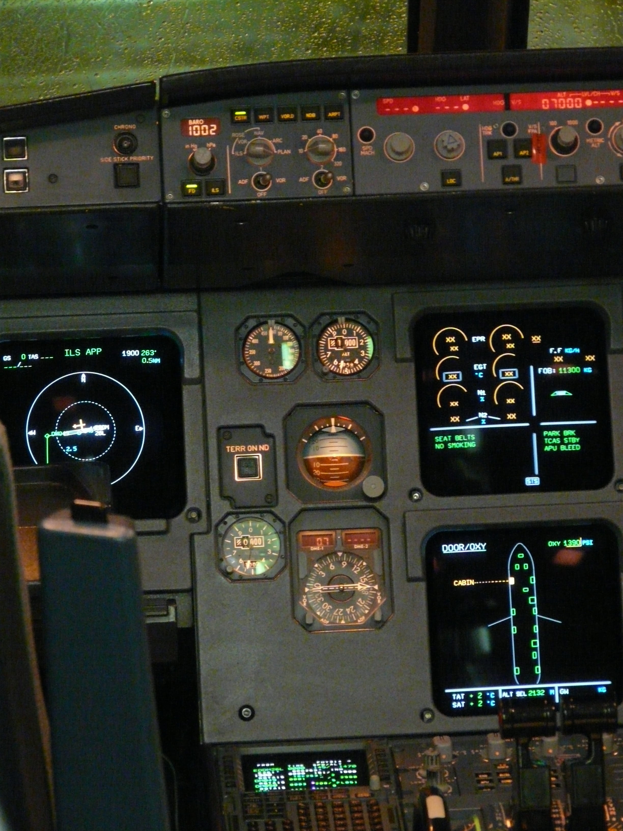 display, communication, Devices, thrust lever, indoors, no people, 2K, flyer, aerospace industry, push button, travel, direction, interior, illuminated, Phone HD Wallpaper