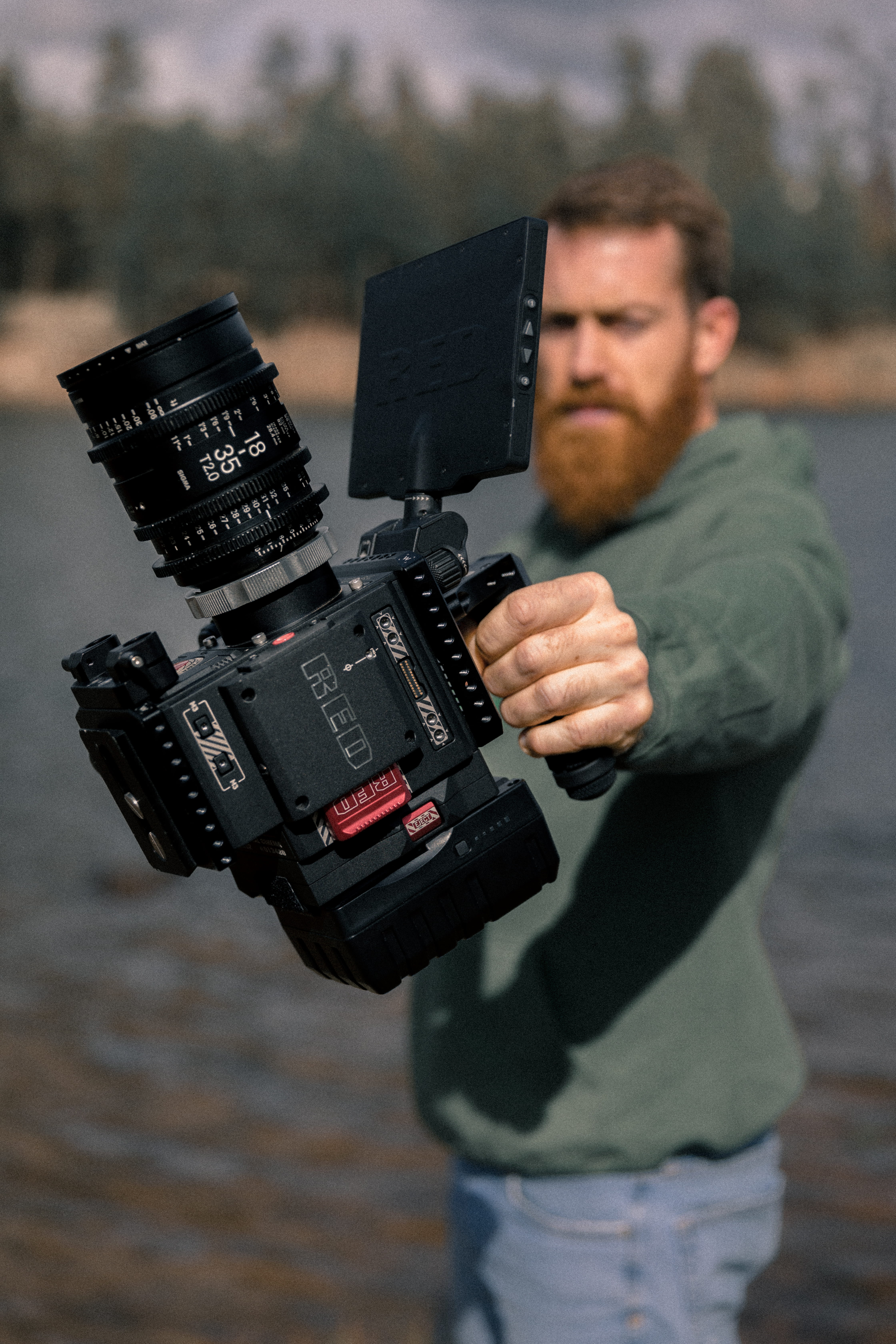 cinema, equipment, camera lense, holding, sLR Camera, red camera, young Adult, technology, camera, film camera, old-fashioned, photography Themes, camera Operator, Phone HD Wallpaper
