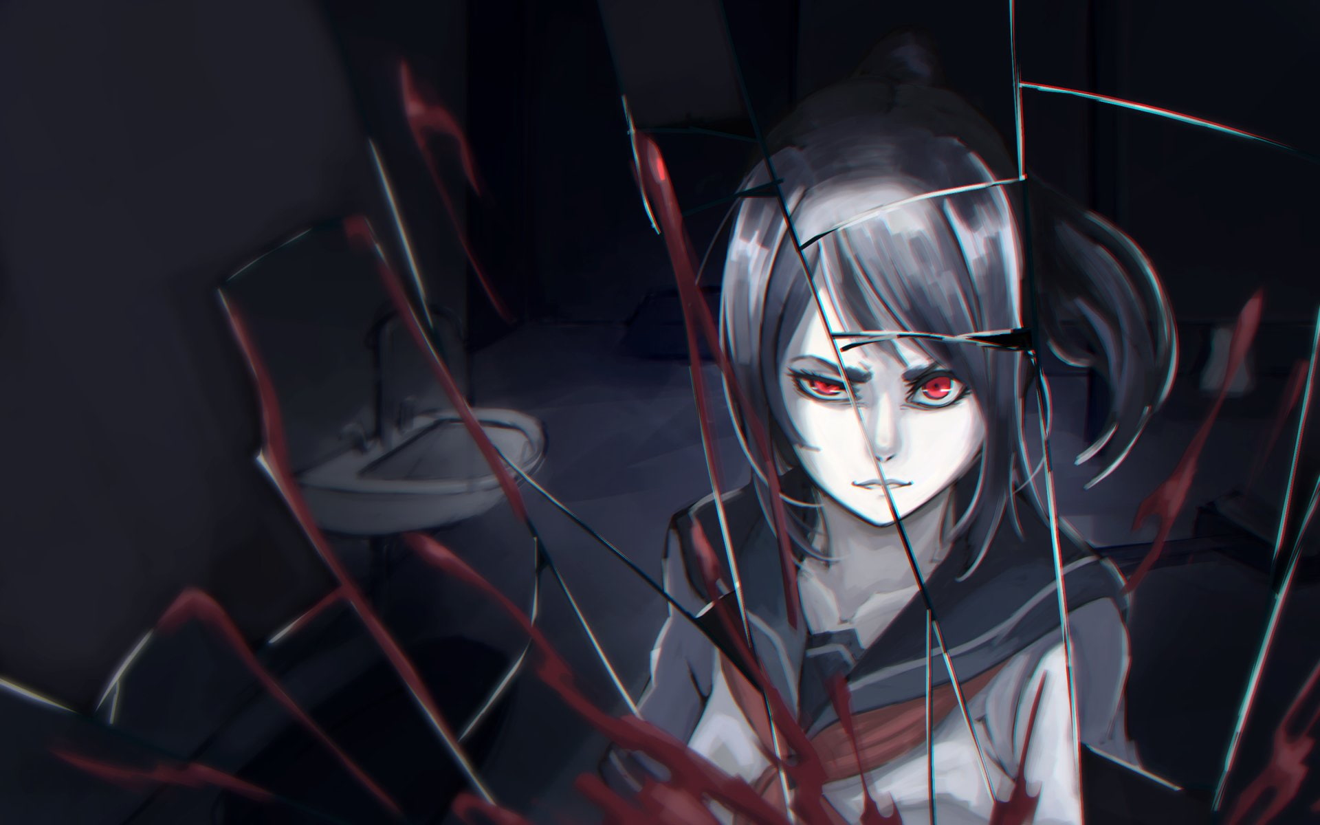 1080P, Yandere, Yandere-Chan, Video Game, Yandere simulator, HD Wallpaper