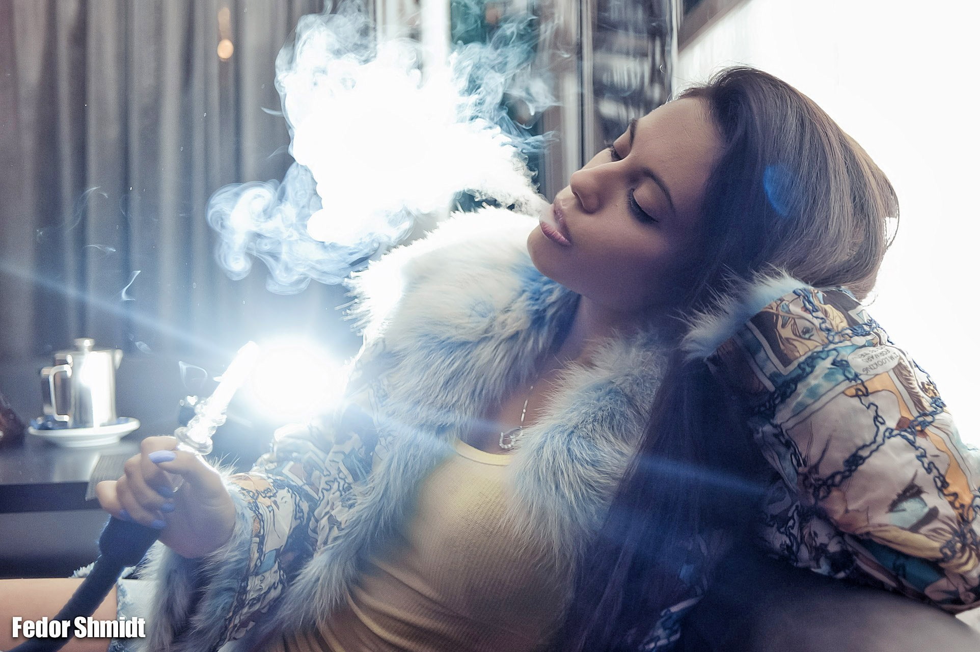 1080P, photographer, smoke, Phaedrus Schmidt, stakes, girl, brunette, HD Wallpaper