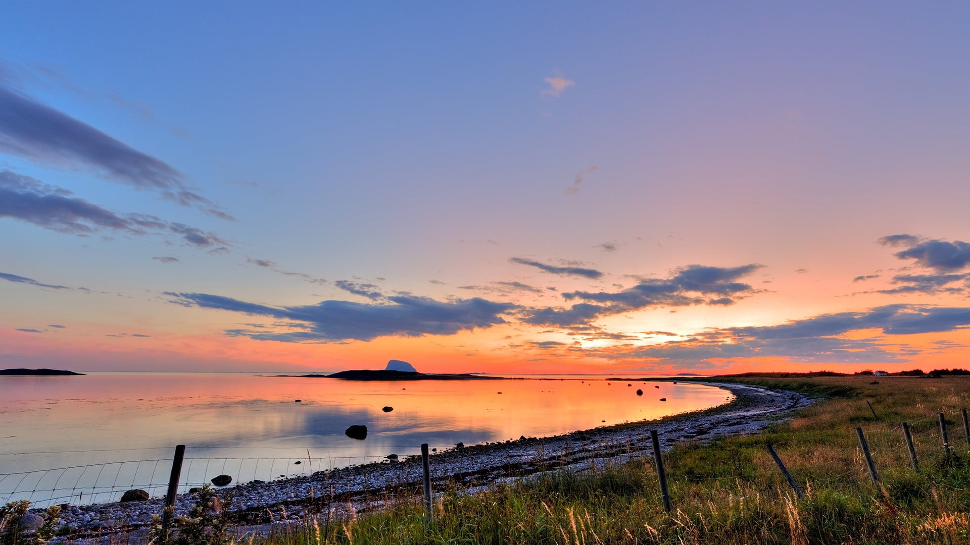 no People, scenics - nature, decline, yellow, horizon, grass, dusk, sky, lake, sunrise - Dawn, sun, land, horizon Over Water, travel, sunset, dawn, tranquil Scene, HD Wallpaper
