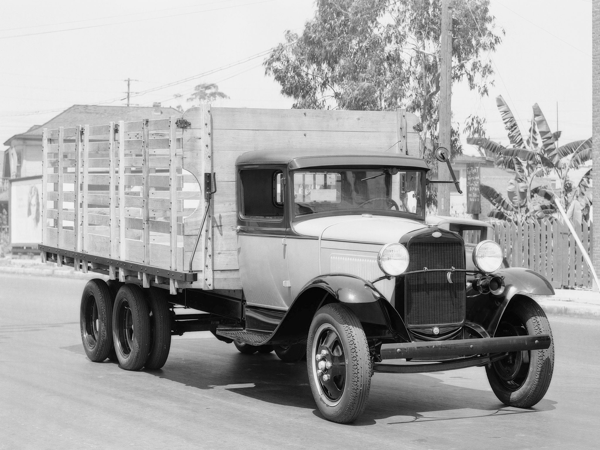 stake, 6 wheel, model, retro, semi, 1080P, 1931, ford, tractor, HD Wallpaper