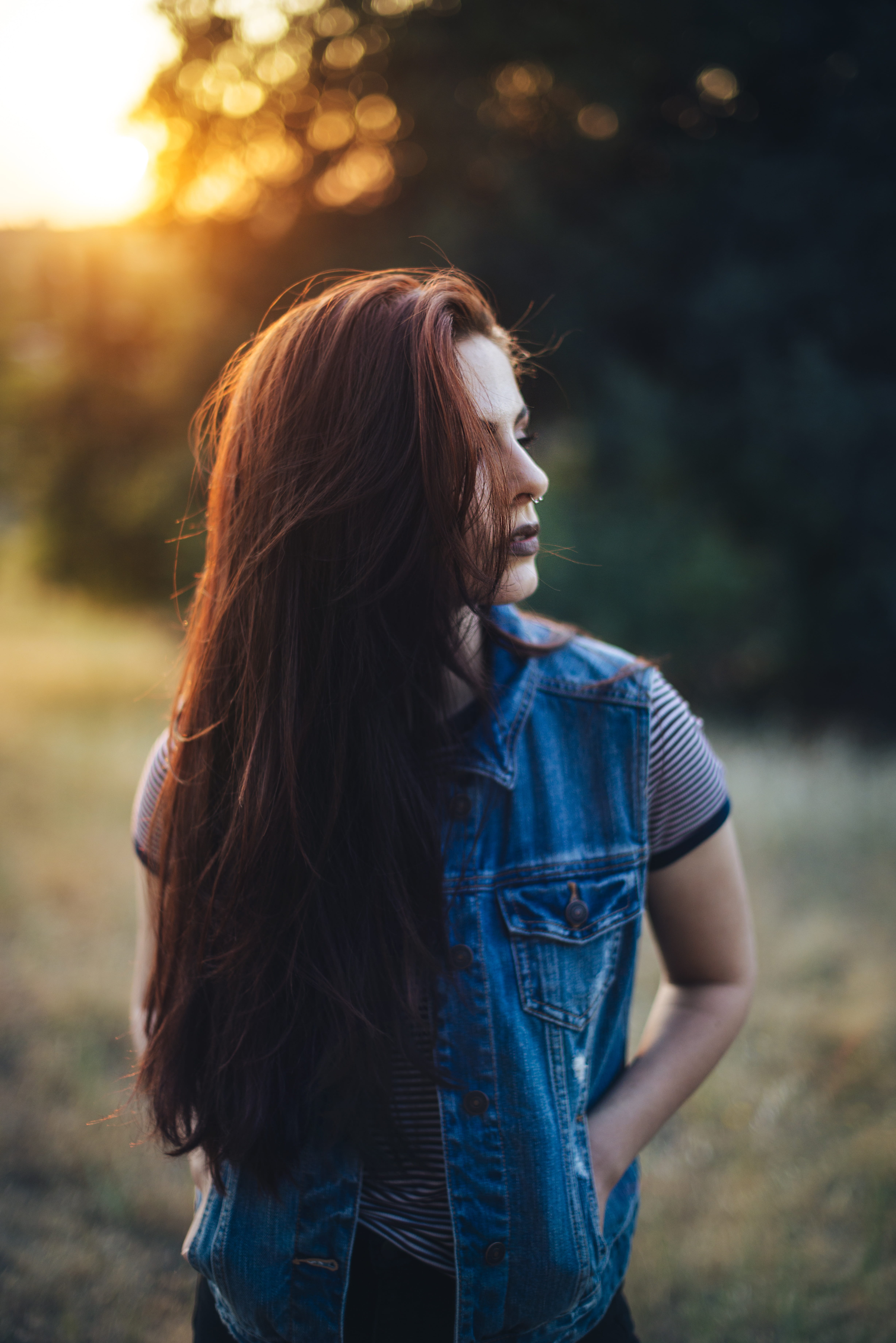 joy, hair, woman, emotional, face, standing, lifestyles, focus on foreground, fun, portrait, outdoors, happy, hairstyle, joyful, female, young, vest, fashion, Phone HD Wallpaper