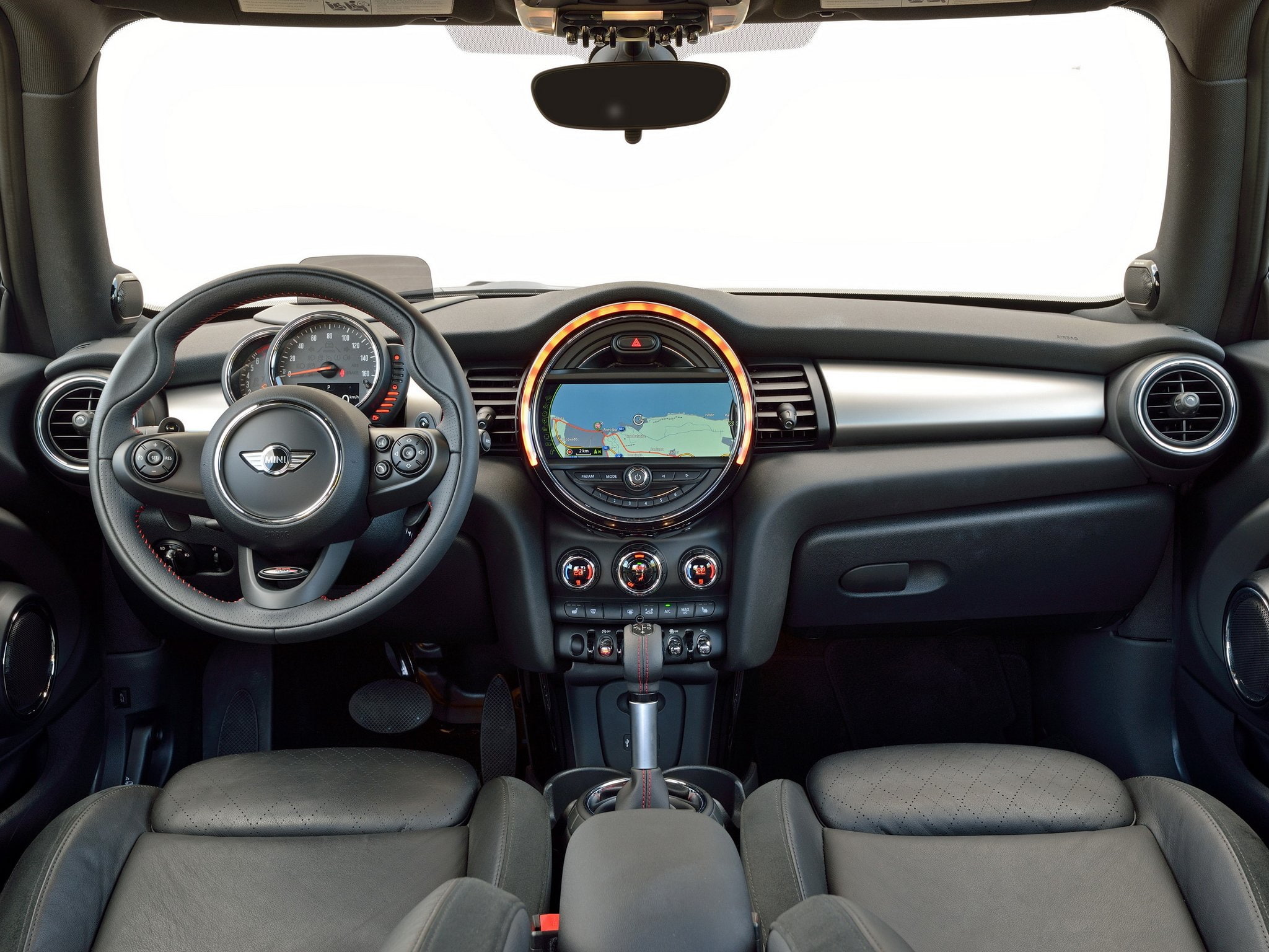 f56, 1080P, cooper, mini, us spec, 2014, interior, HD Wallpaper