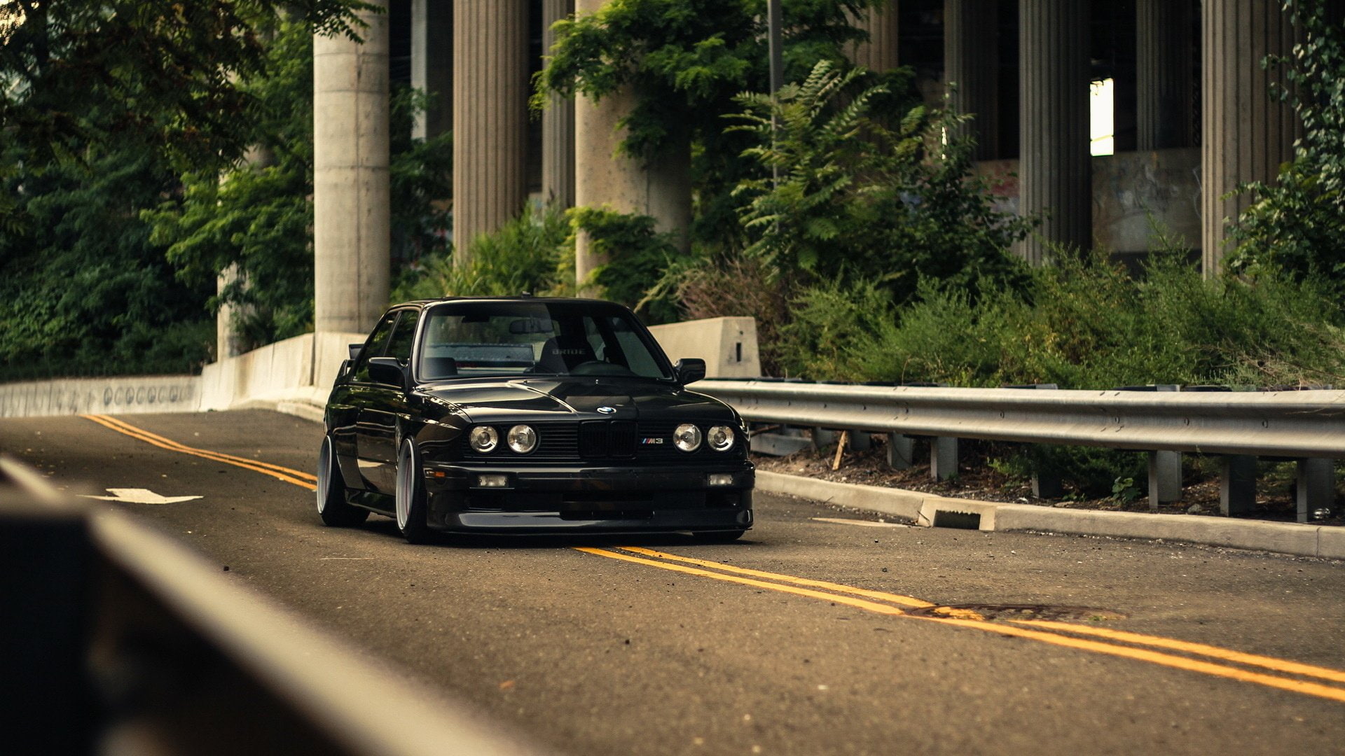 e30, 1080P, black, bmw, tuning, m 3, coupe, HD Wallpaper