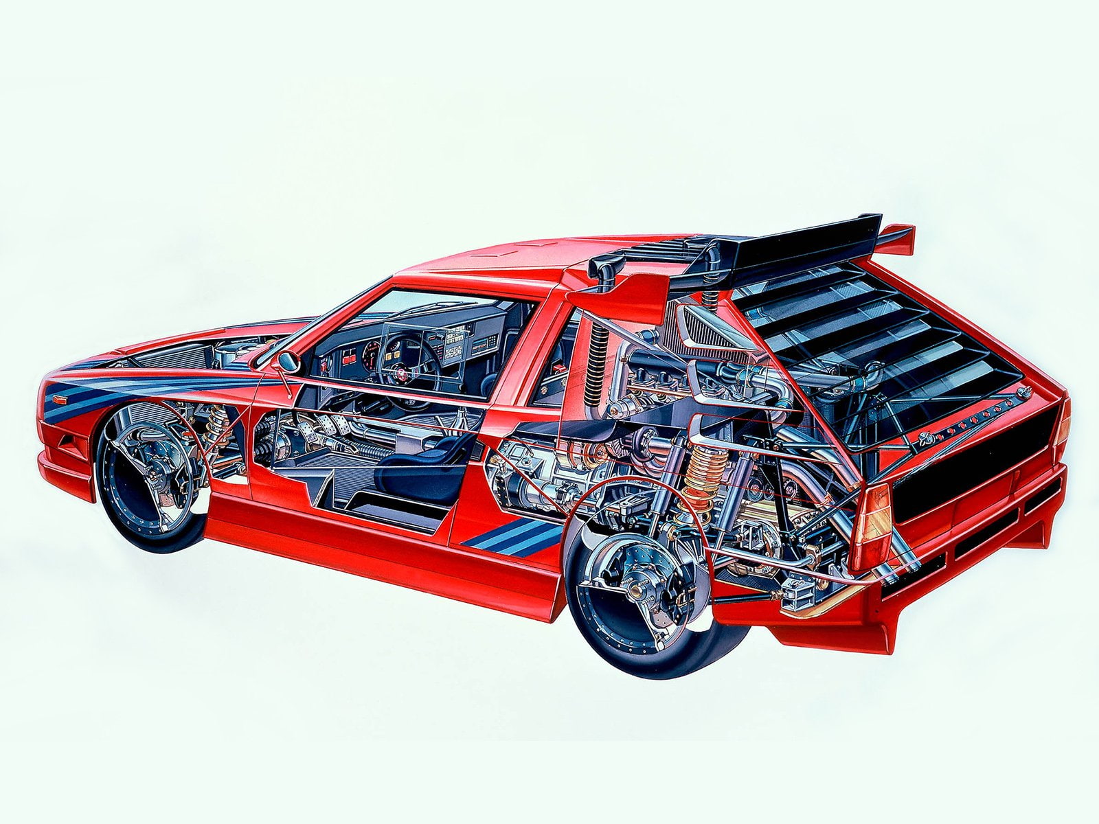 lancia, prototipo, cutaway, cars, 720P, 1987, ecv, HD Wallpaper