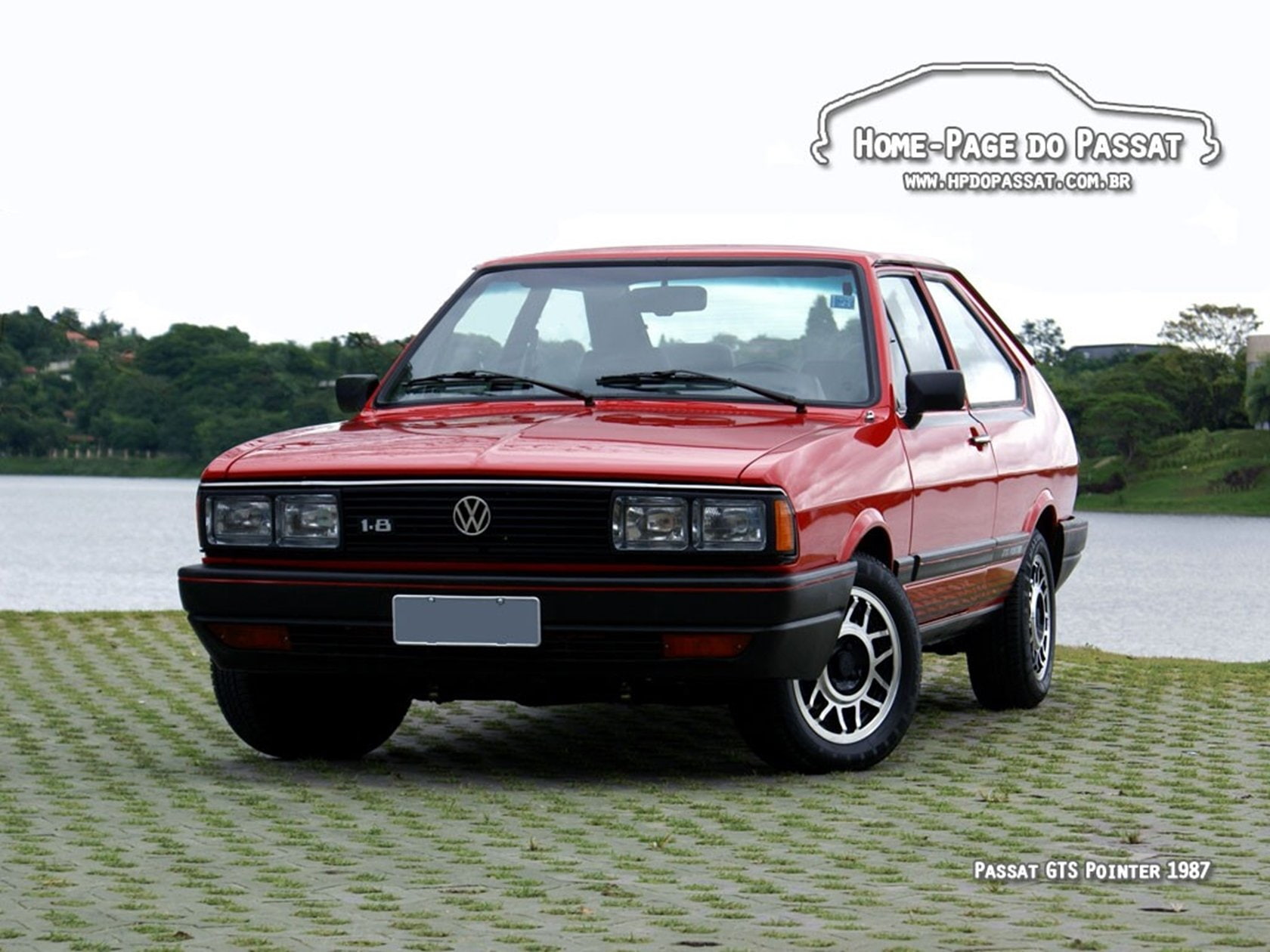 gts, passat, 1987, 720P, vehicle, volkswagem, pointer, brazil, red, car, HD Wallpaper