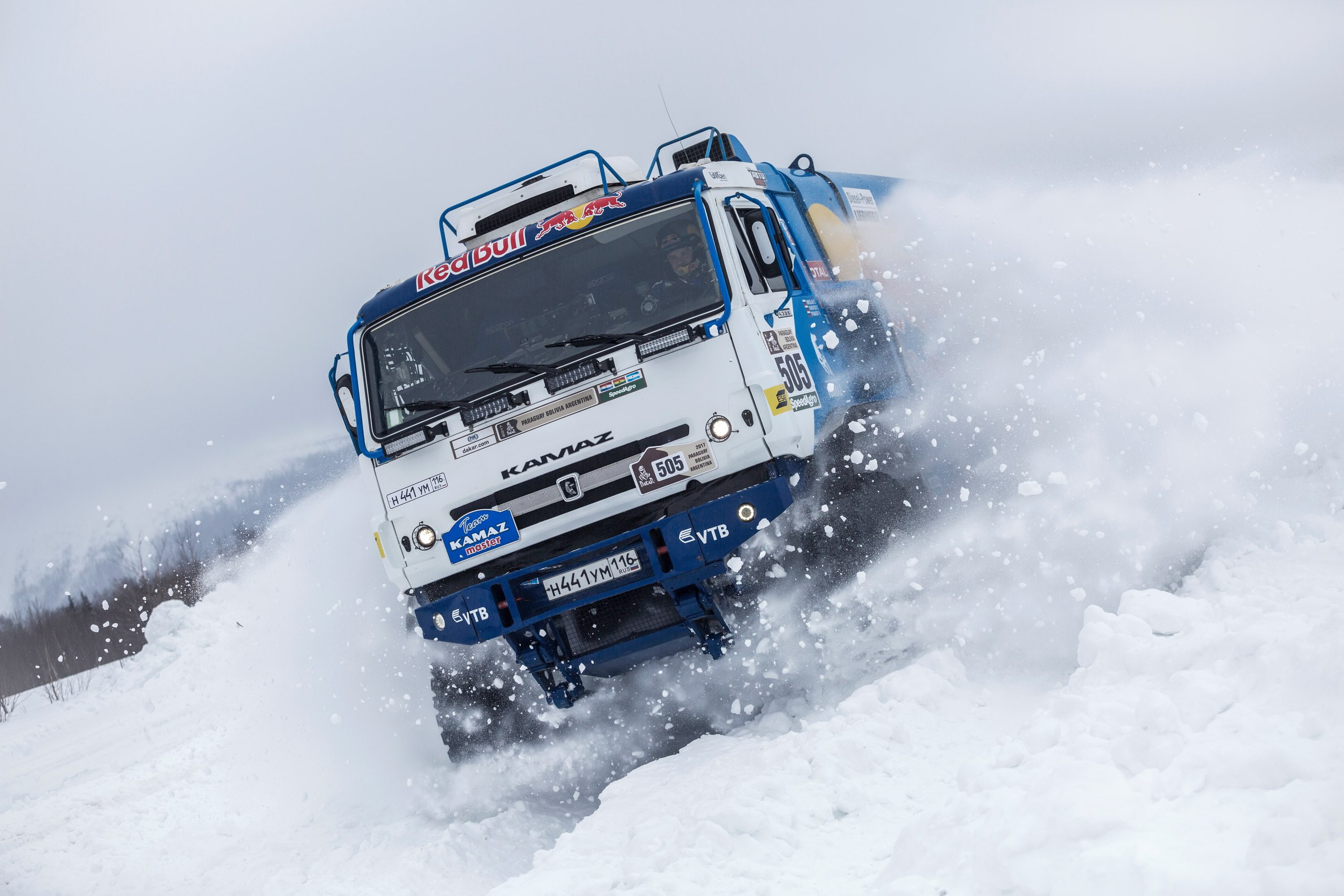 2K, Kamaz, racing, Rally, vehicle, Truck, snow, HD Wallpaper