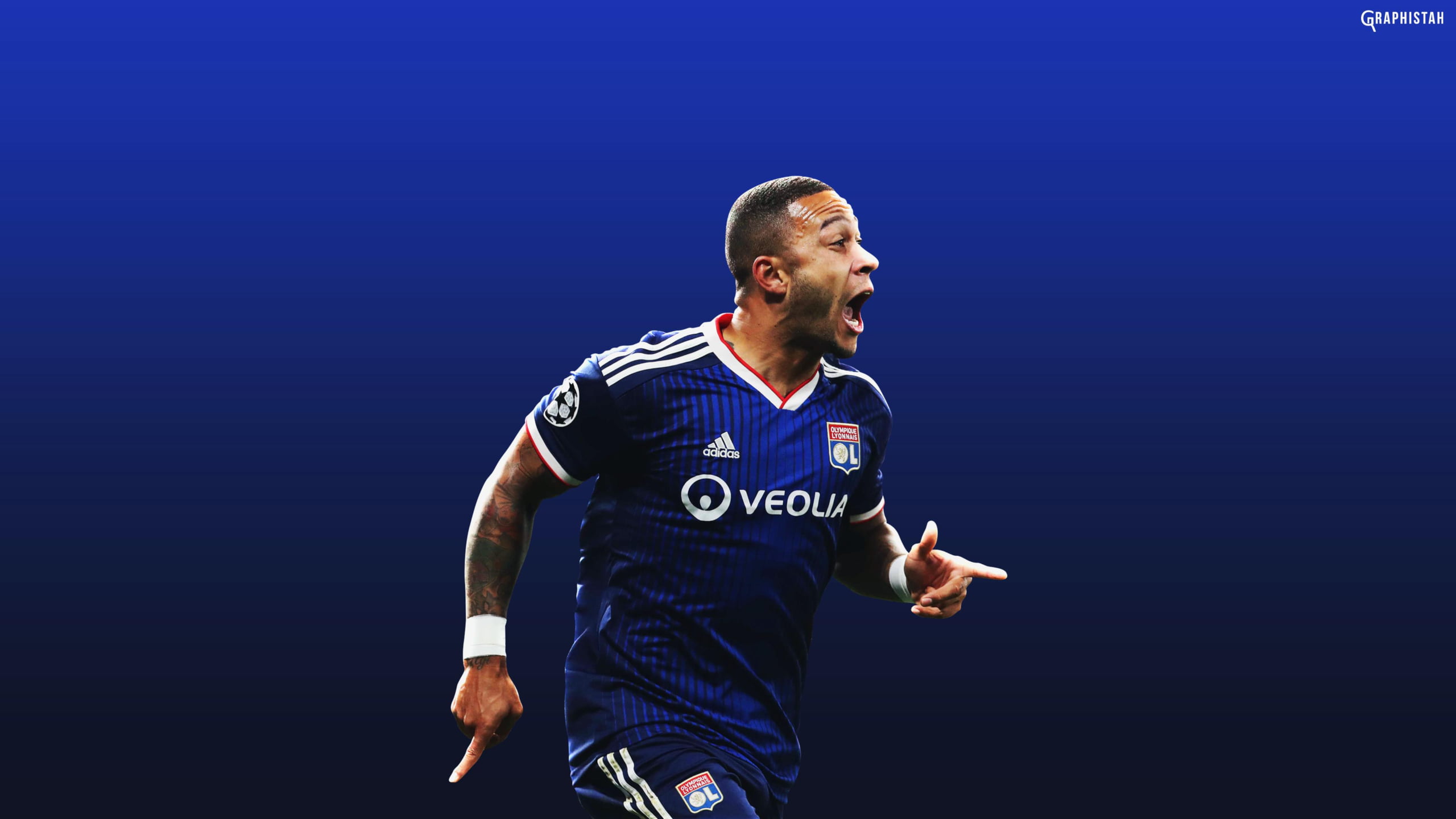 Soccer, Dutch, Olympique Lyonnais, Memphis Depay, 2K, HD Wallpaper