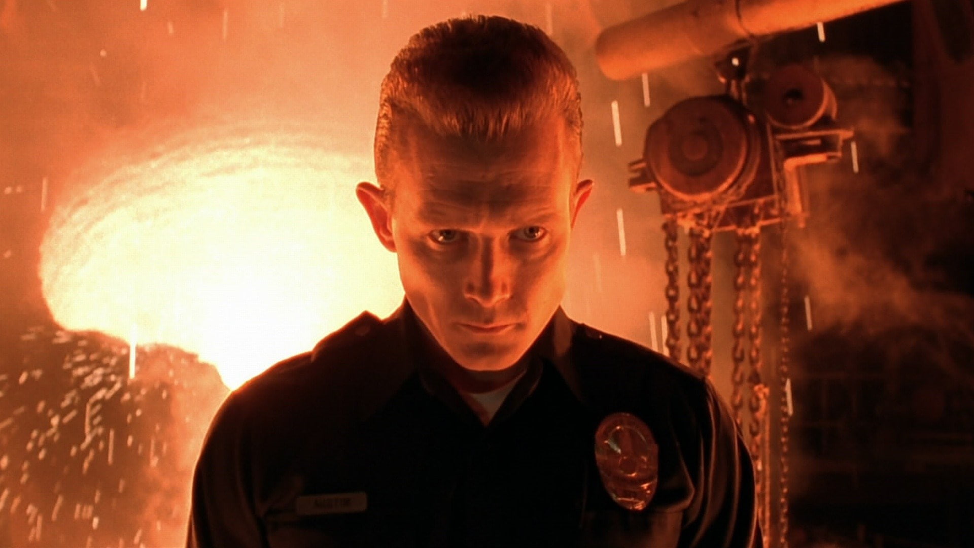 flame, effort, indoors, terminator 2 judgment day, 1080P, adult, burning, emotion, one person, portrait, young men, headshot, looking at camera, men, front view, HD Wallpaper